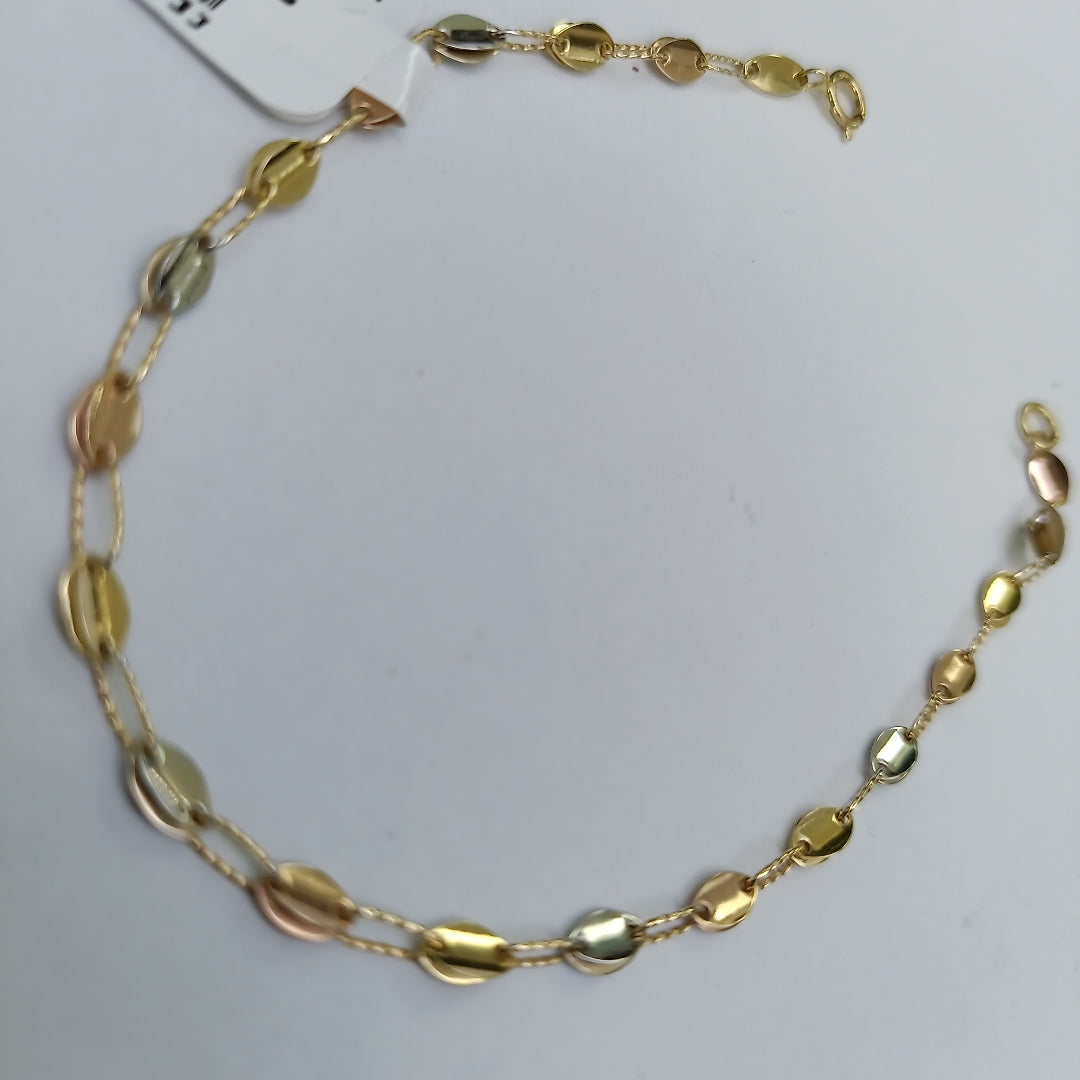 PULSERA ORO COMBINADO 14 K 1.7 GRMS (SEMINUEVO)