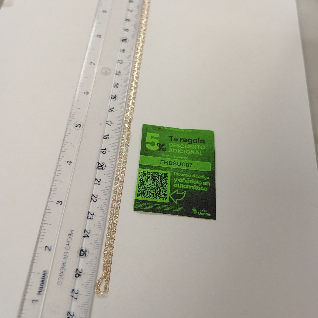 CADENAS TEJIDO GUCHI ORO 10K 55 CM 2.7 GR (NUEVO)