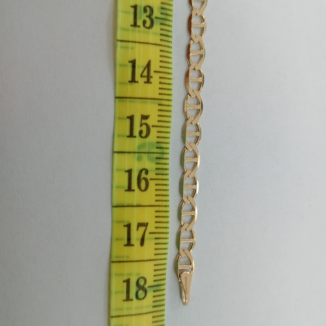 PULSERAS TEJIDO MARINERA ORO 14K 18 CM 2.9 GR (NUEVO)