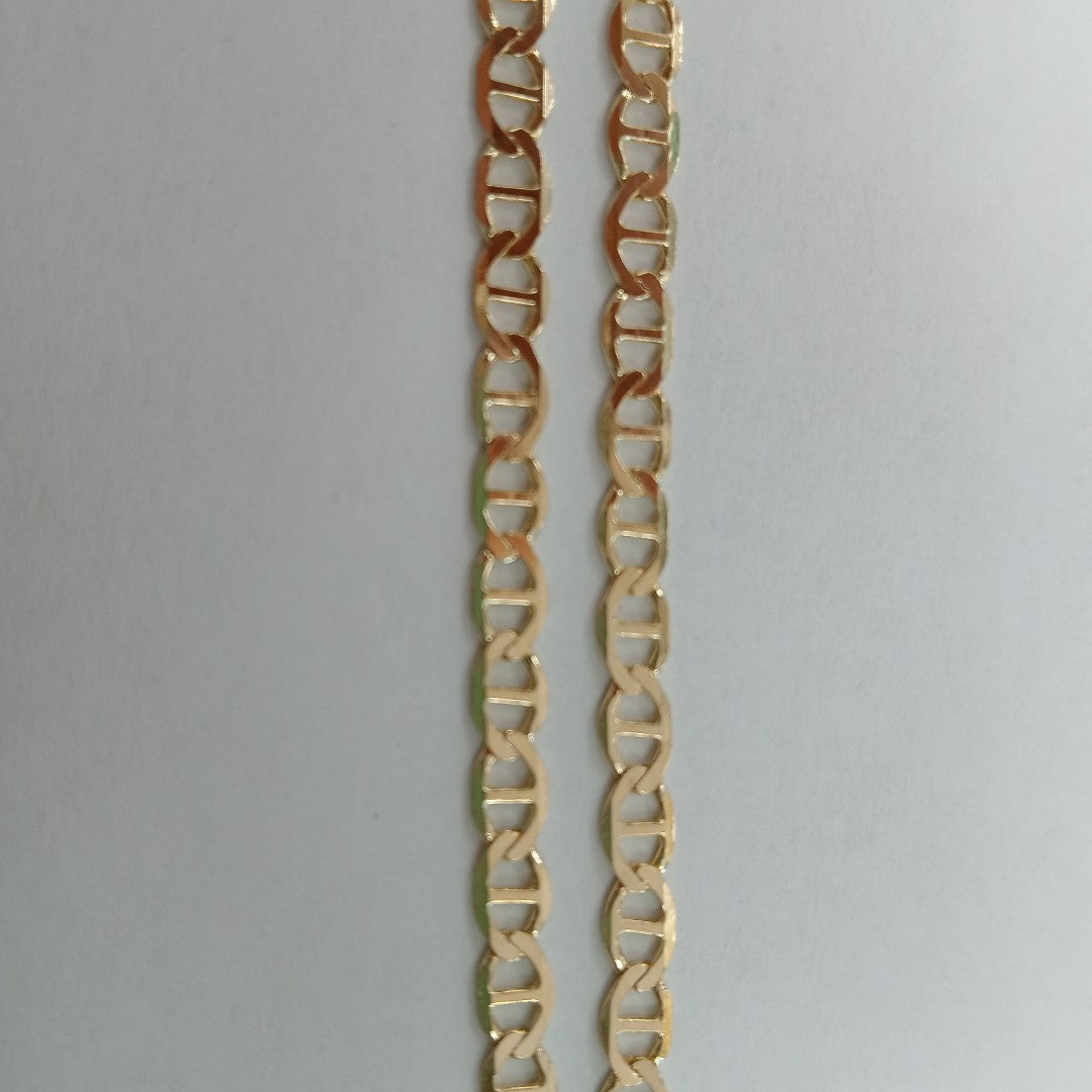PULSERAS TEJIDO MARINERA ORO 14K 21 CM 3.3 GR (NUEVO)
