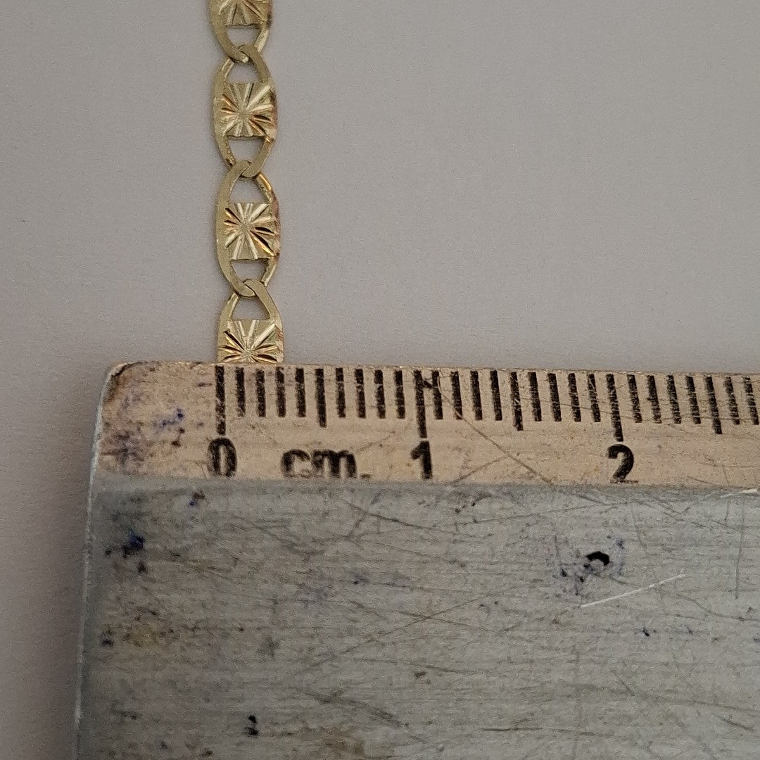 CADENAS TEJIDO GUCHI ORO 14K 55 CM 7.1 GR (NUEVO)
