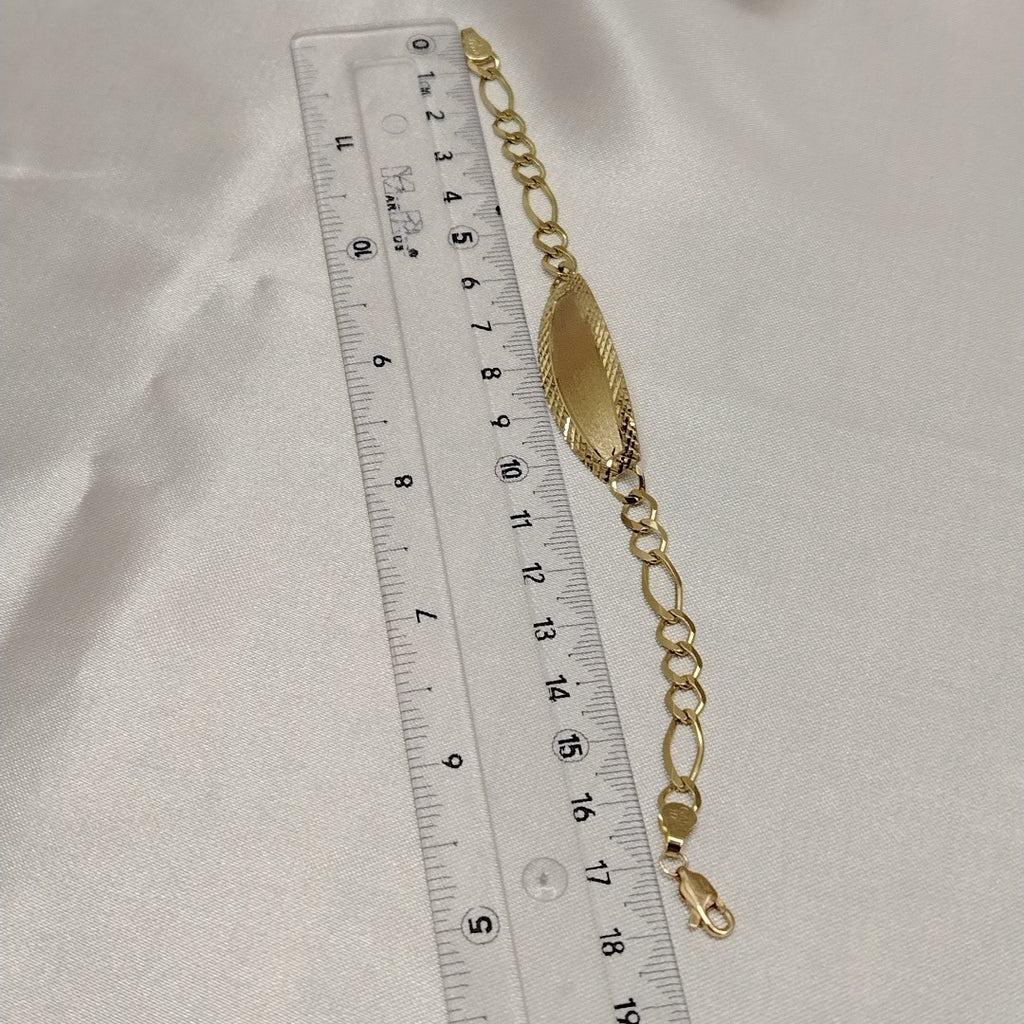 PULSERAS TEJIDO ESCLAVA 3X1 ORO 10K 18 CM 7.1 GR (NUEVO)