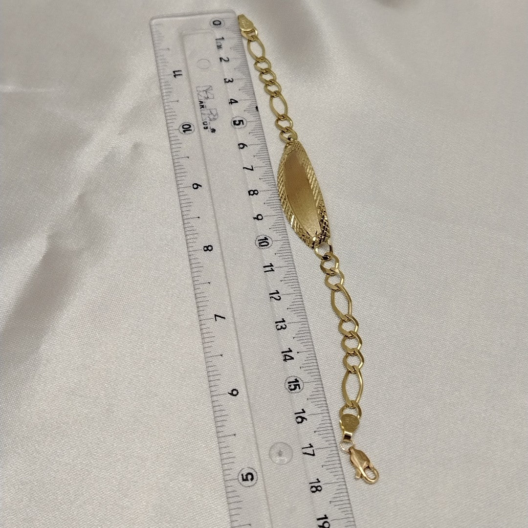 PULSERAS TEJIDO ESCLAVA 3X1 ORO 10K 18 CM 7.1 GR (NUEVO)