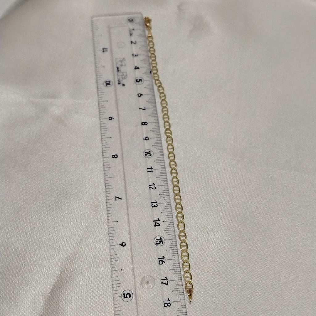 PULSERAS TEJIDO MARINERA ORO 14K 18 CM 2.9 GR (NUEVO)
