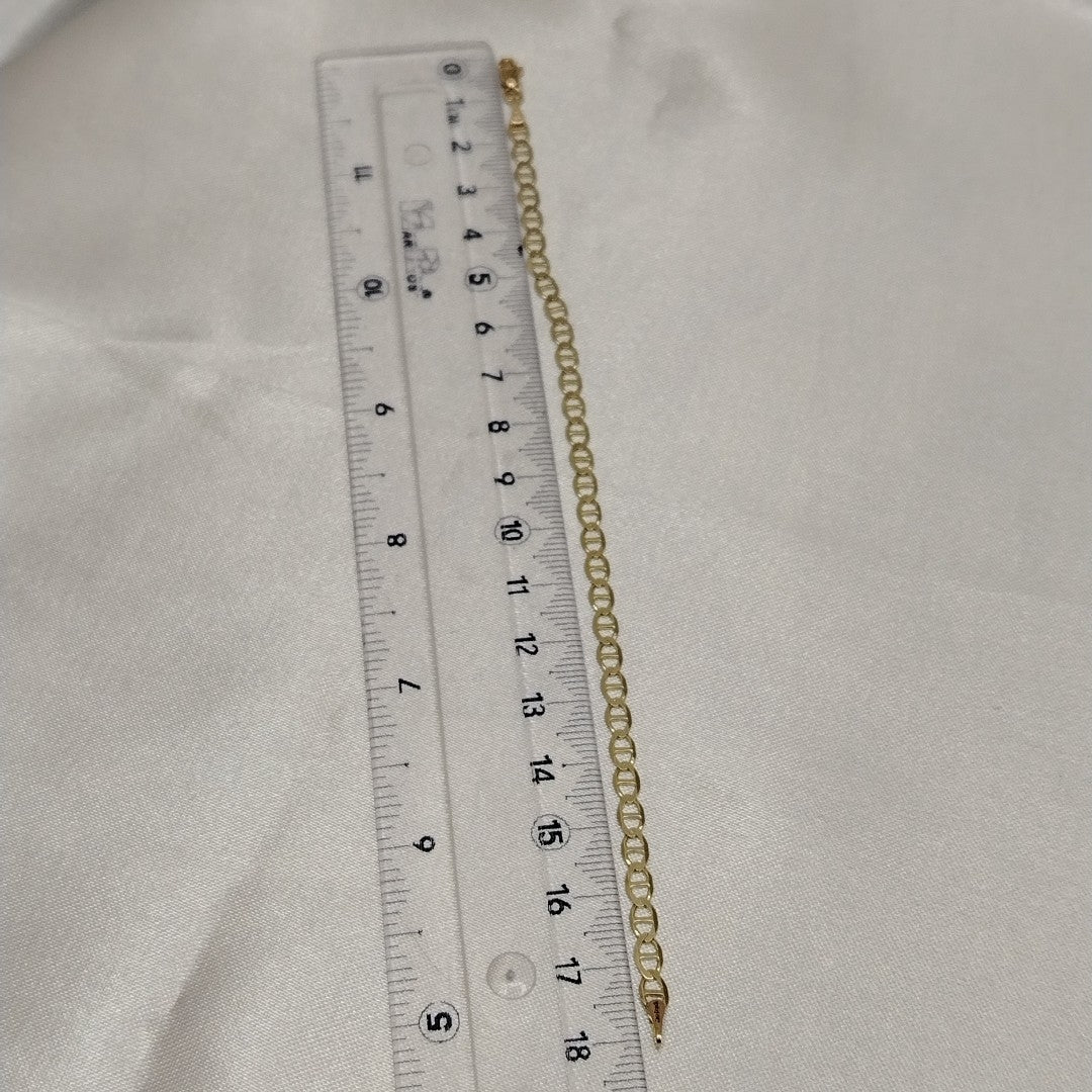 PULSERAS TEJIDO MARINERA ORO 14K 18 CM 2.9 GR (NUEVO)