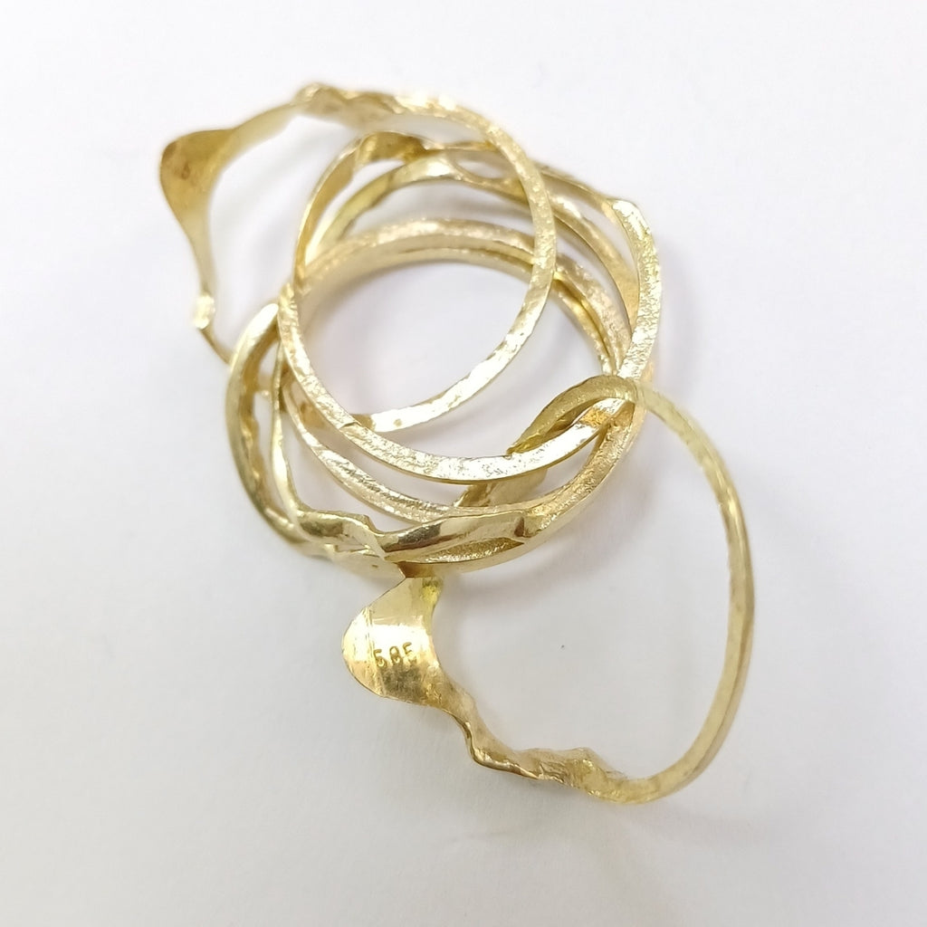 SEMANARIO DE ARGOLLAS ORO 14 K 7,50 GRMS (SEMINUEVO)