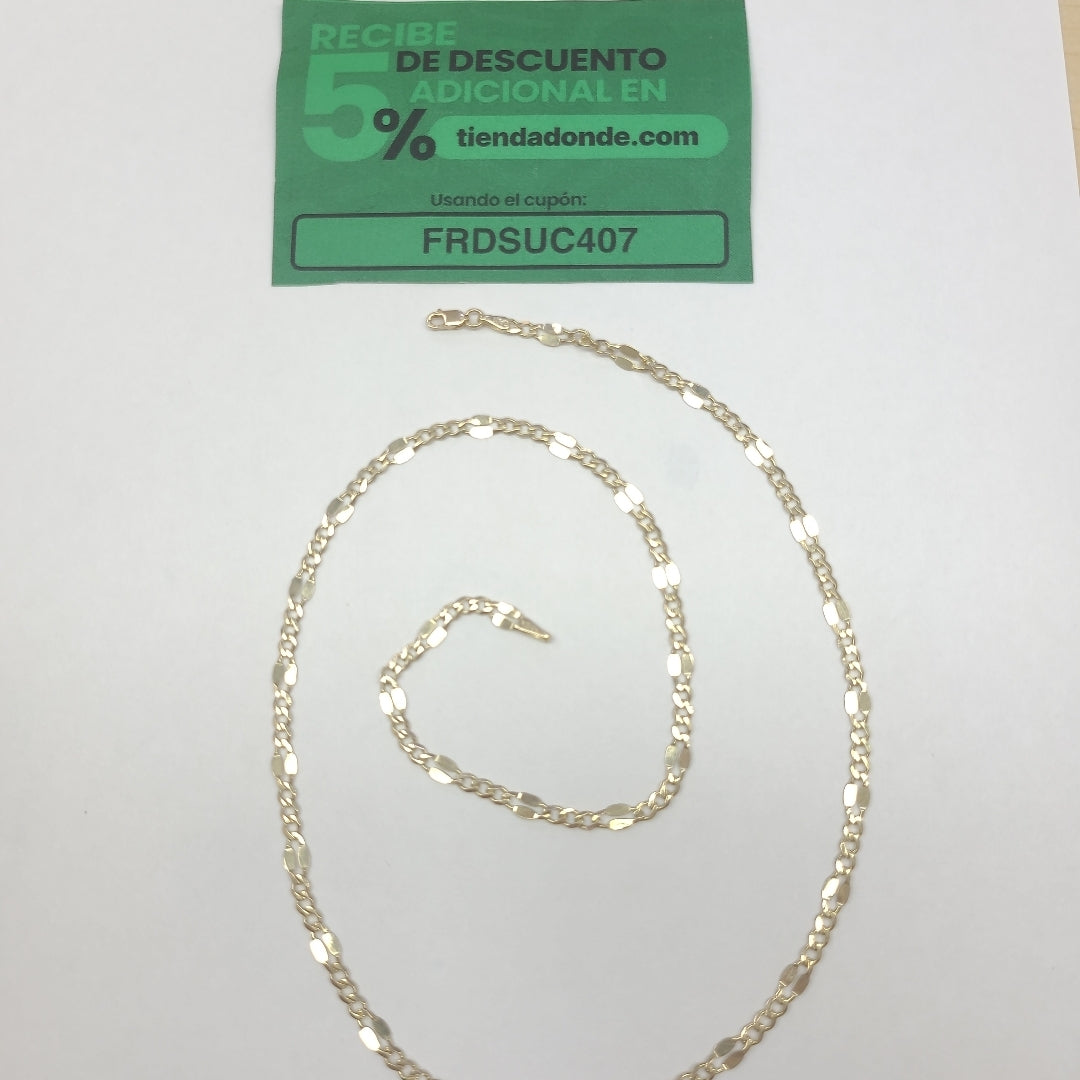 CADENAS TEJIDO ESPECIAL ORO 10K 55 CM 7.1 GR (NUEVO)