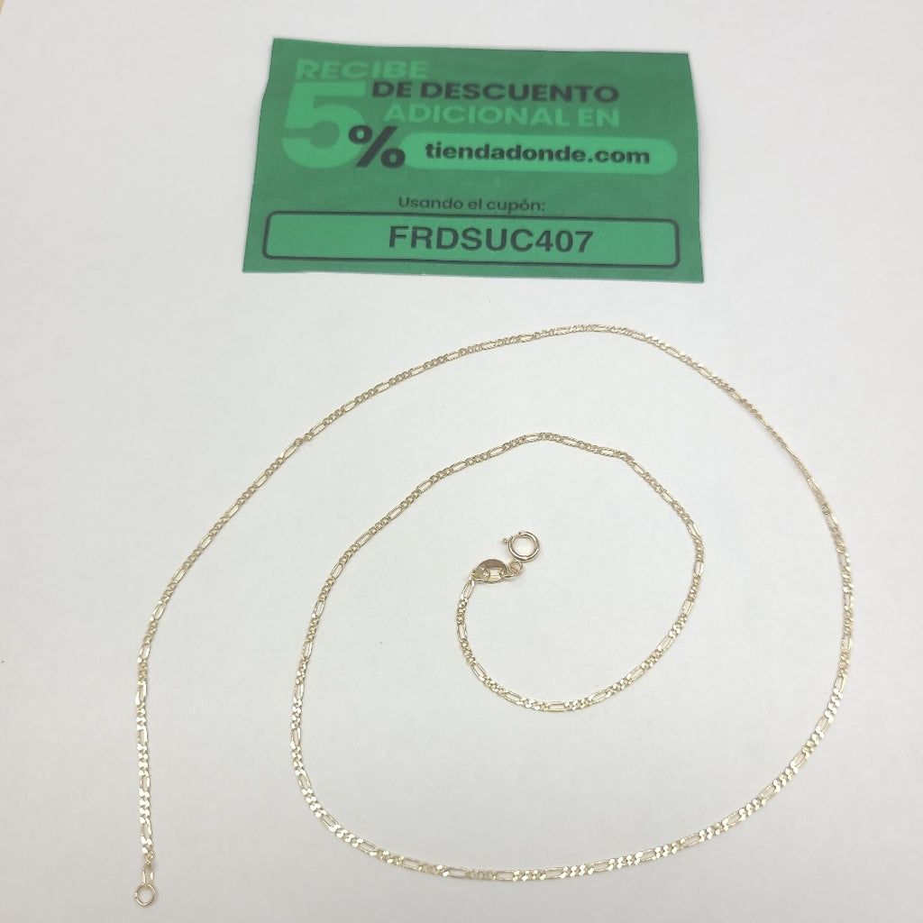 CADENAS TEJIDO 3X1 ORO 14K 55 CM 2.4 GR (NUEVO)