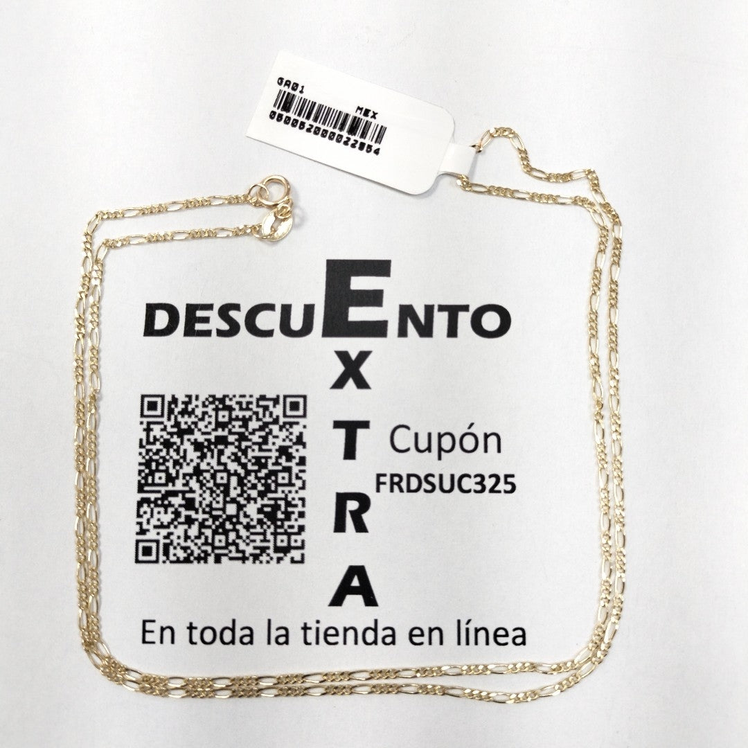 CADENAS TEJIDO 3X1 ORO 14K 55 CM 2.7 GR (NUEVO)