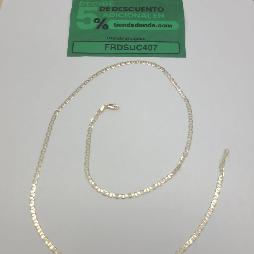 CADENAS TEJIDO GUCHI ORO 10K 55 CM 4.2 GR (NUEVO)