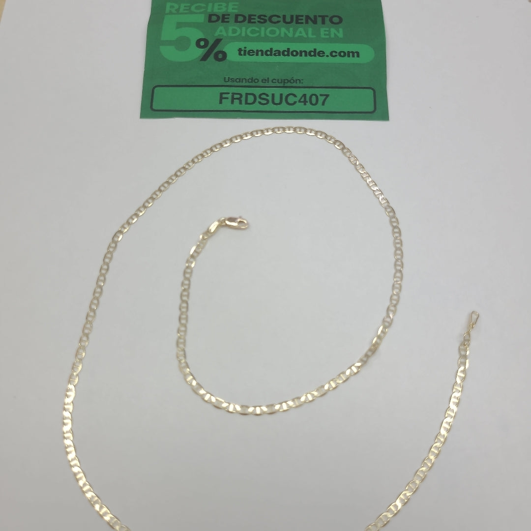 CADENAS TEJIDO GUCHI ORO 10K 55 CM 4.2 GR (NUEVO)