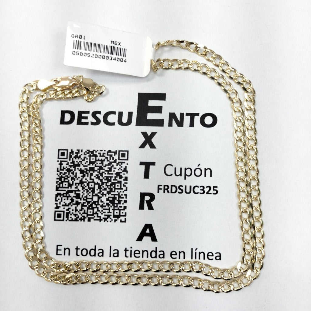 CADENAS BARBADA ORO 14K 55 CM 13.2 GR (NUEVO)