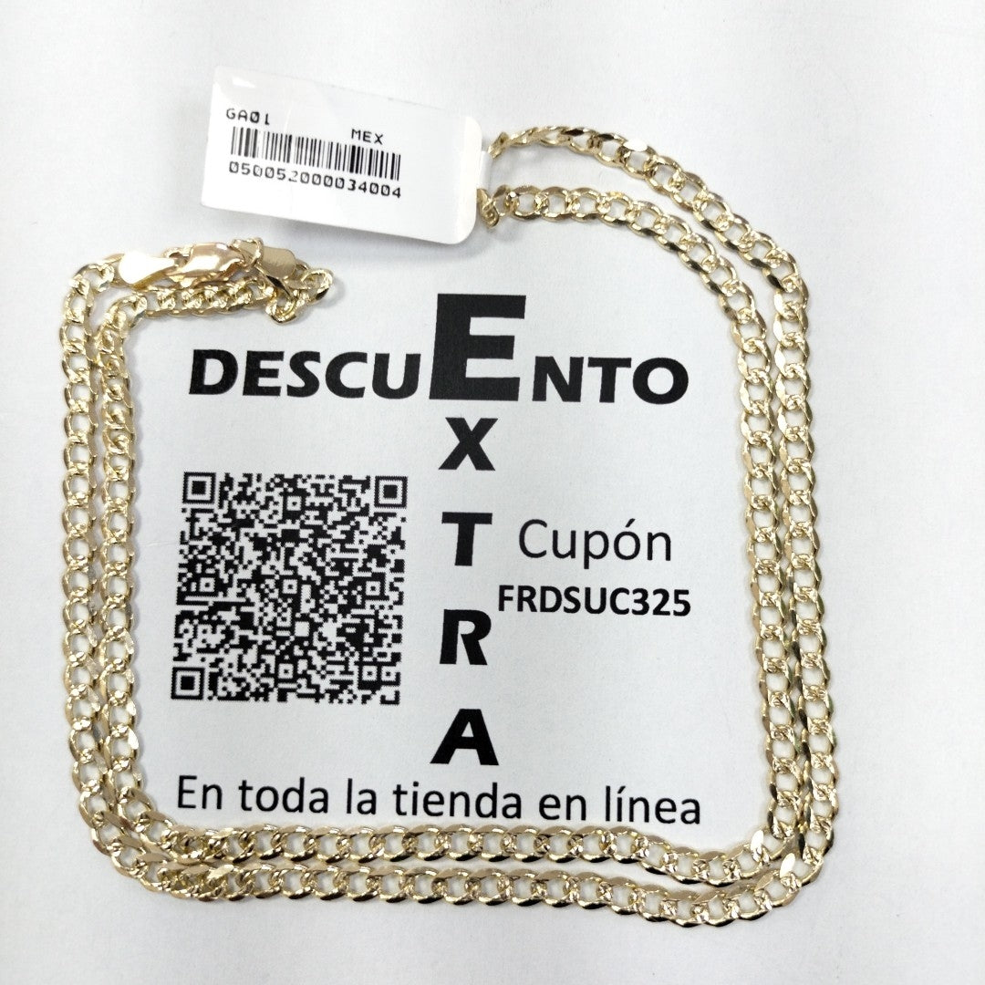 CADENAS BARBADA ORO 14K 55 CM 13.2 GR (NUEVO)