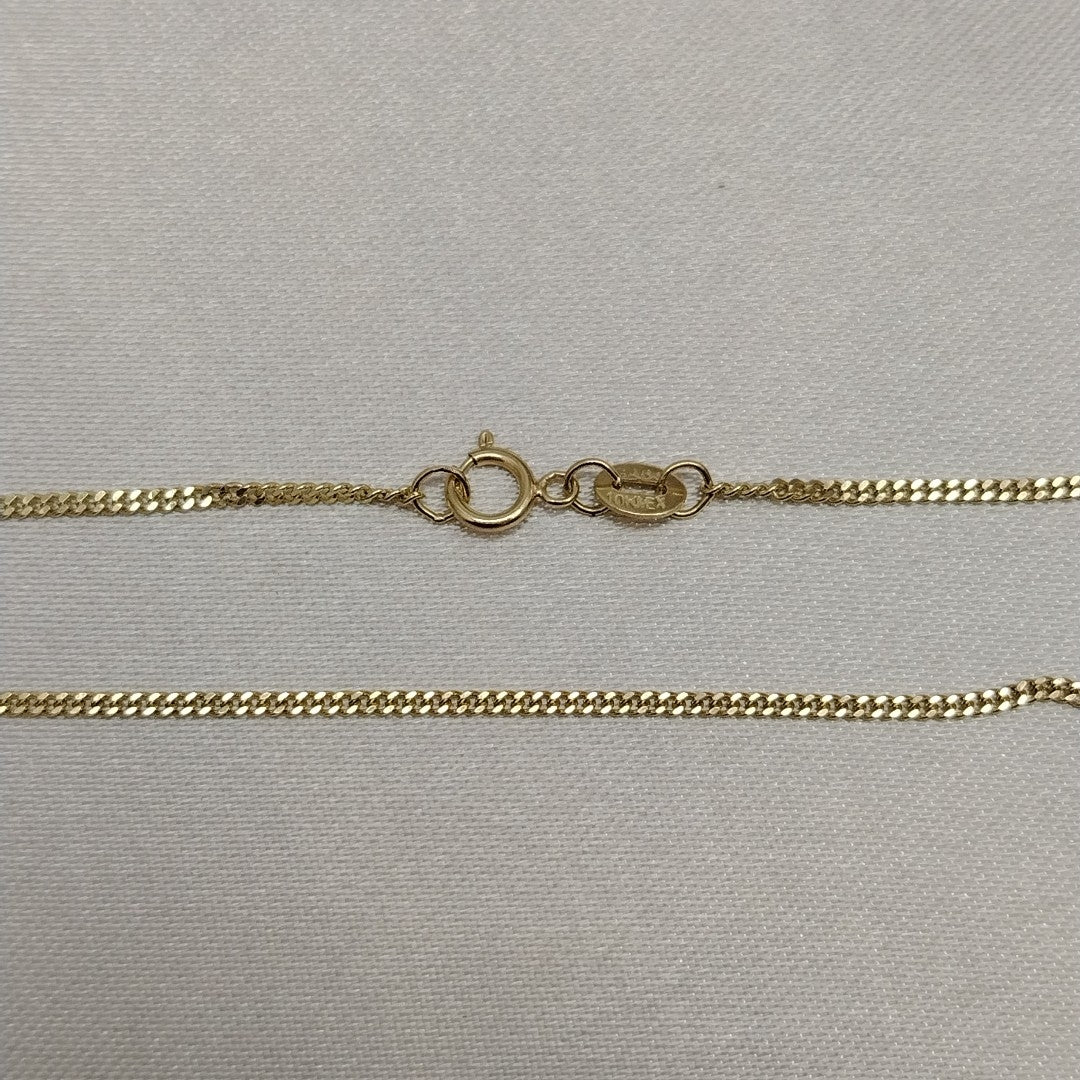 CADENAS TEJIDO BARBADA ORO 10K 55 CM 3.1 GR (NUEVO)