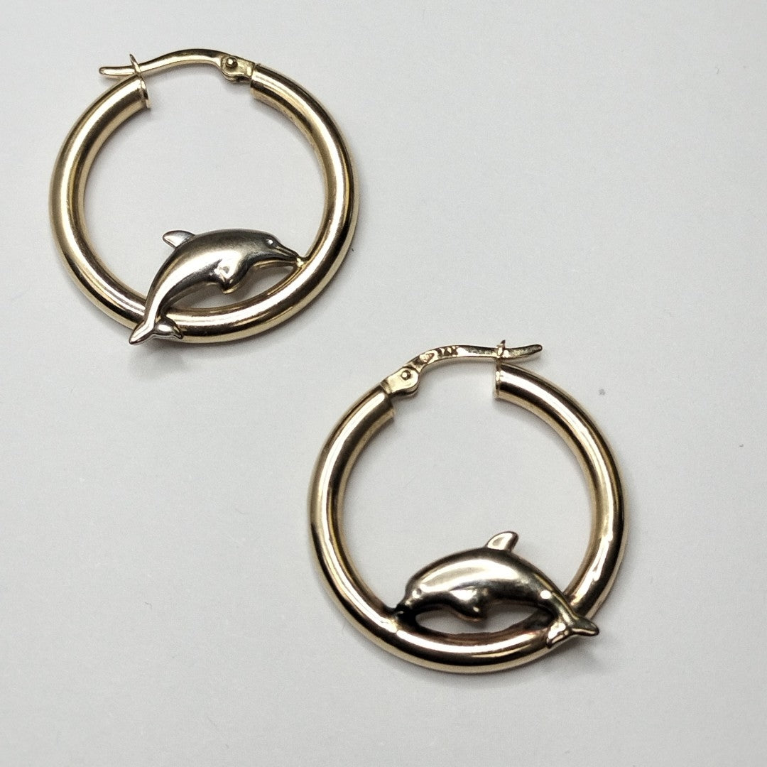 ARRACADAS PAR ORO 14 K 3.3 GRMS (SEMINUEVO)