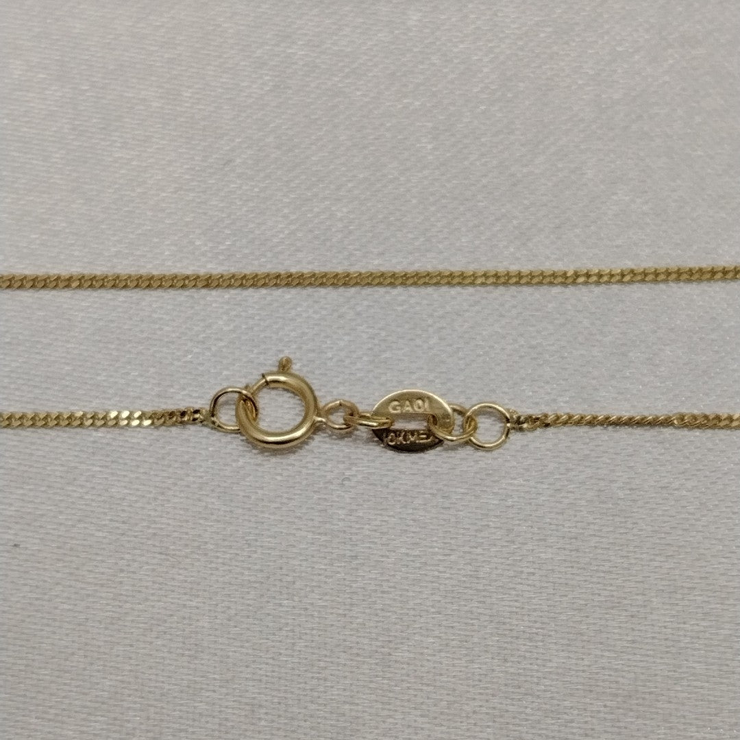 CADENAS TEJIDO BARBADA ORO 10K 50 CM 1.6 GR (NUEVO)