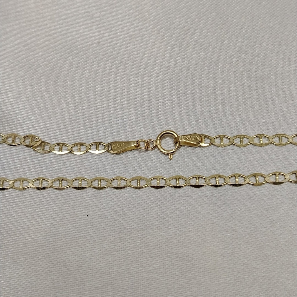 CADENAS TEJIDO GUCHI ORO 10K 55 CM 3.9 GR (NUEVO)