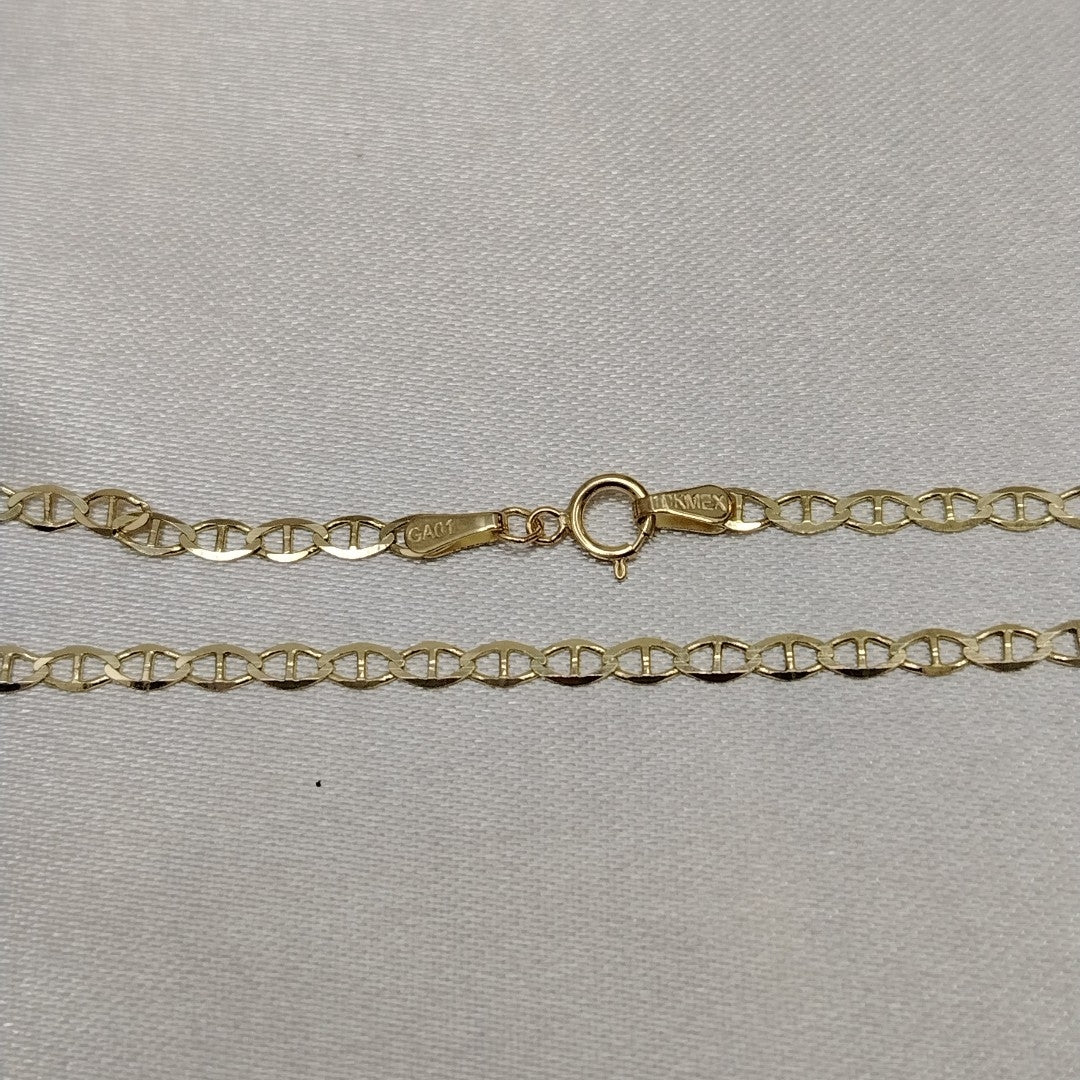 CADENAS TEJIDO GUCHI ORO 10K 55 CM 3.9 GR (NUEVO)