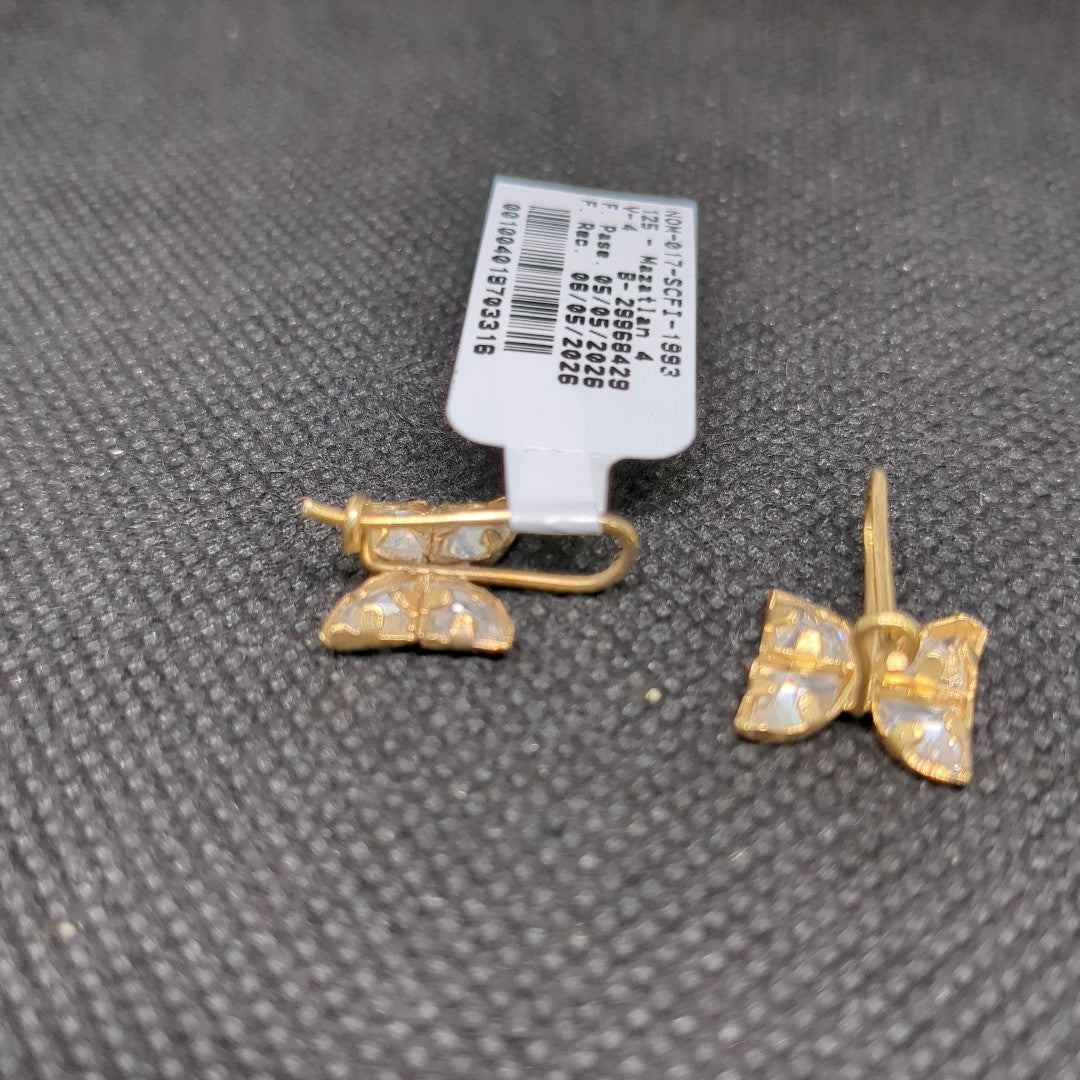 ARETES PAR ORO 10 K 2.5 GRMS (SEMINUEVO)