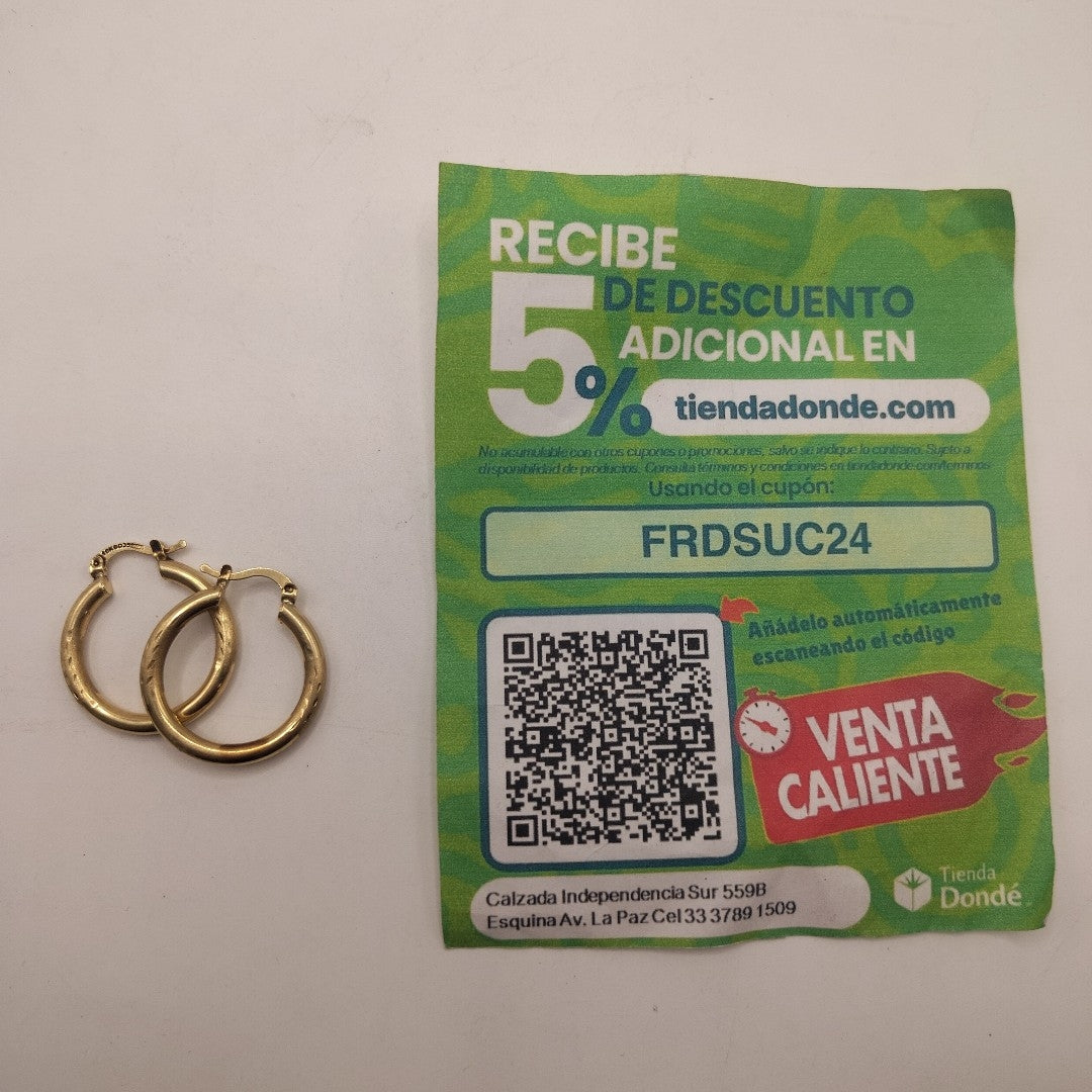 ARRACADAS PAR ORO 10 K 2.6 GRMS (SEMINUEVO)