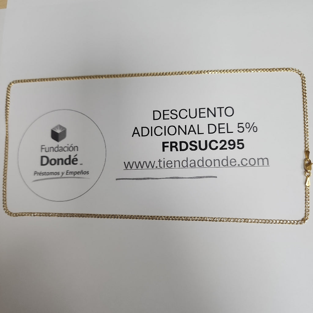 CADENAS BARBADA DIAMANTADA ORO 14K 55 CM 5.8 GR (NUEVO)