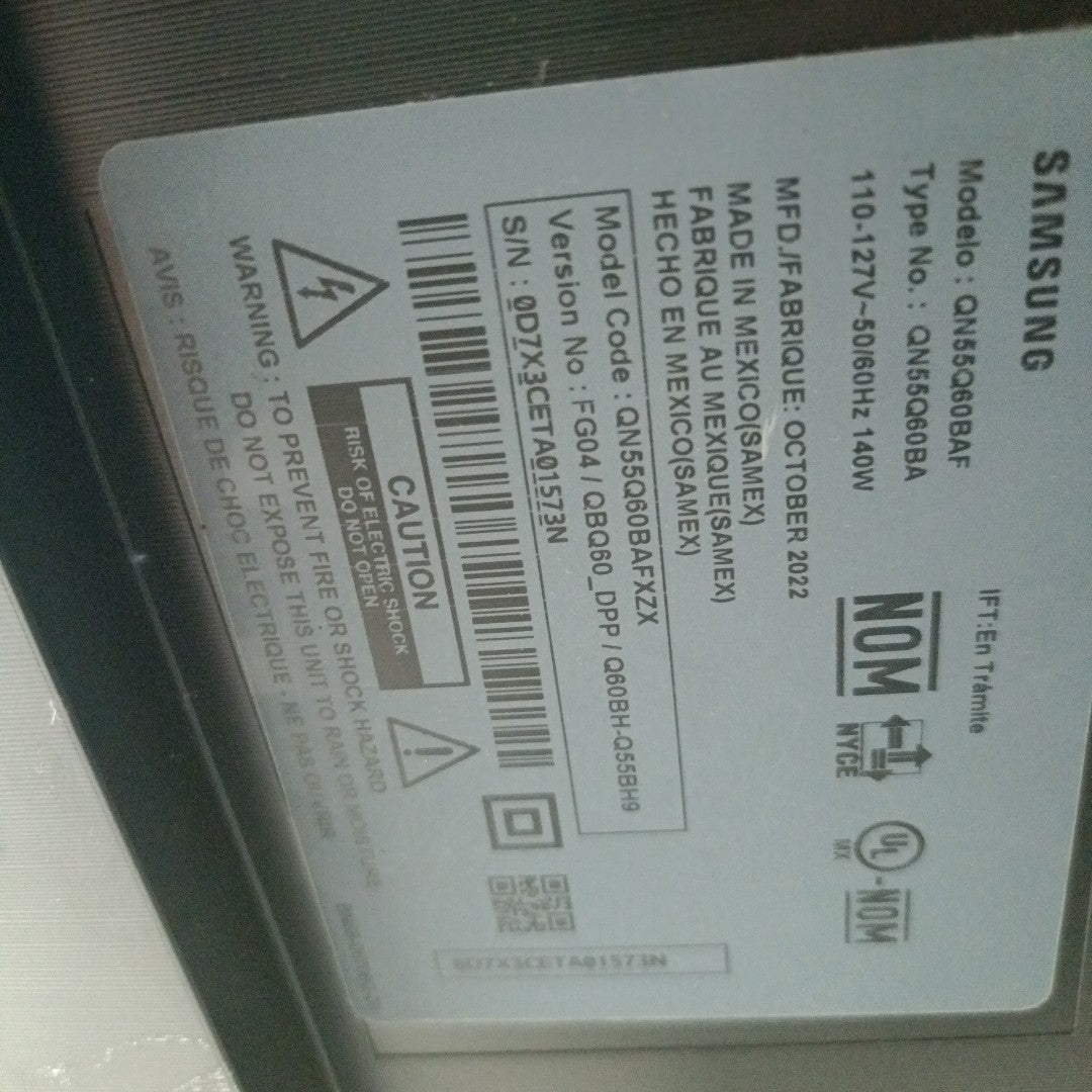 PANTALLA SAMSUNG QN55Q60BAF (2022) 55" QLED 4K (SEMINUEVO)