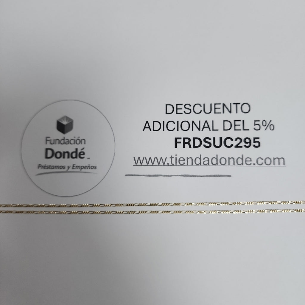 CADENAS TEJIDO 3X1 ORO 14K 55 CM 2.7 GR (NUEVO)