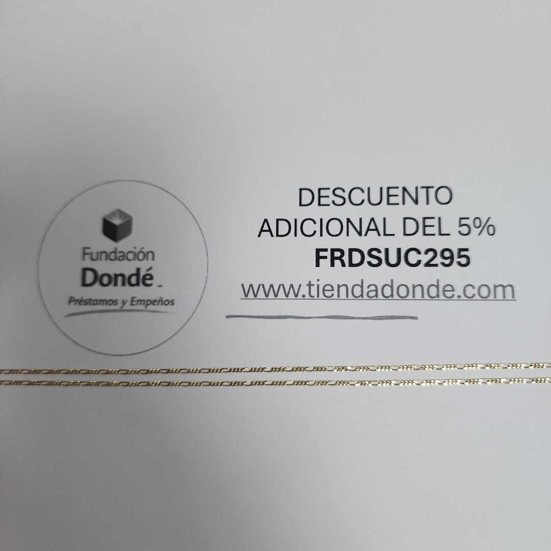 CADENAS TEJIDO 3X1 ORO 14K 55 CM 2.7 GR (NUEVO)