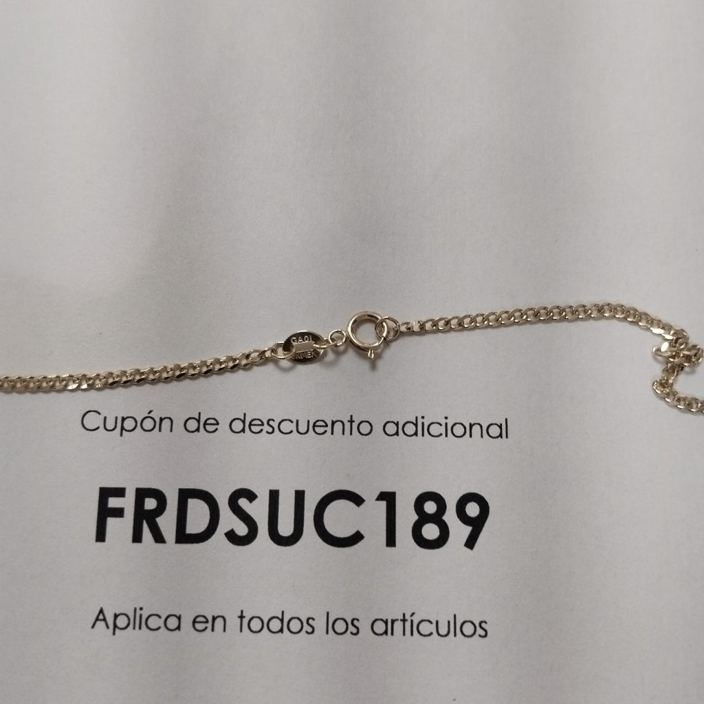 CADENAS TEJIDO BARBADA ORO 10K 55 CM 3.9 GR (NUEVO)