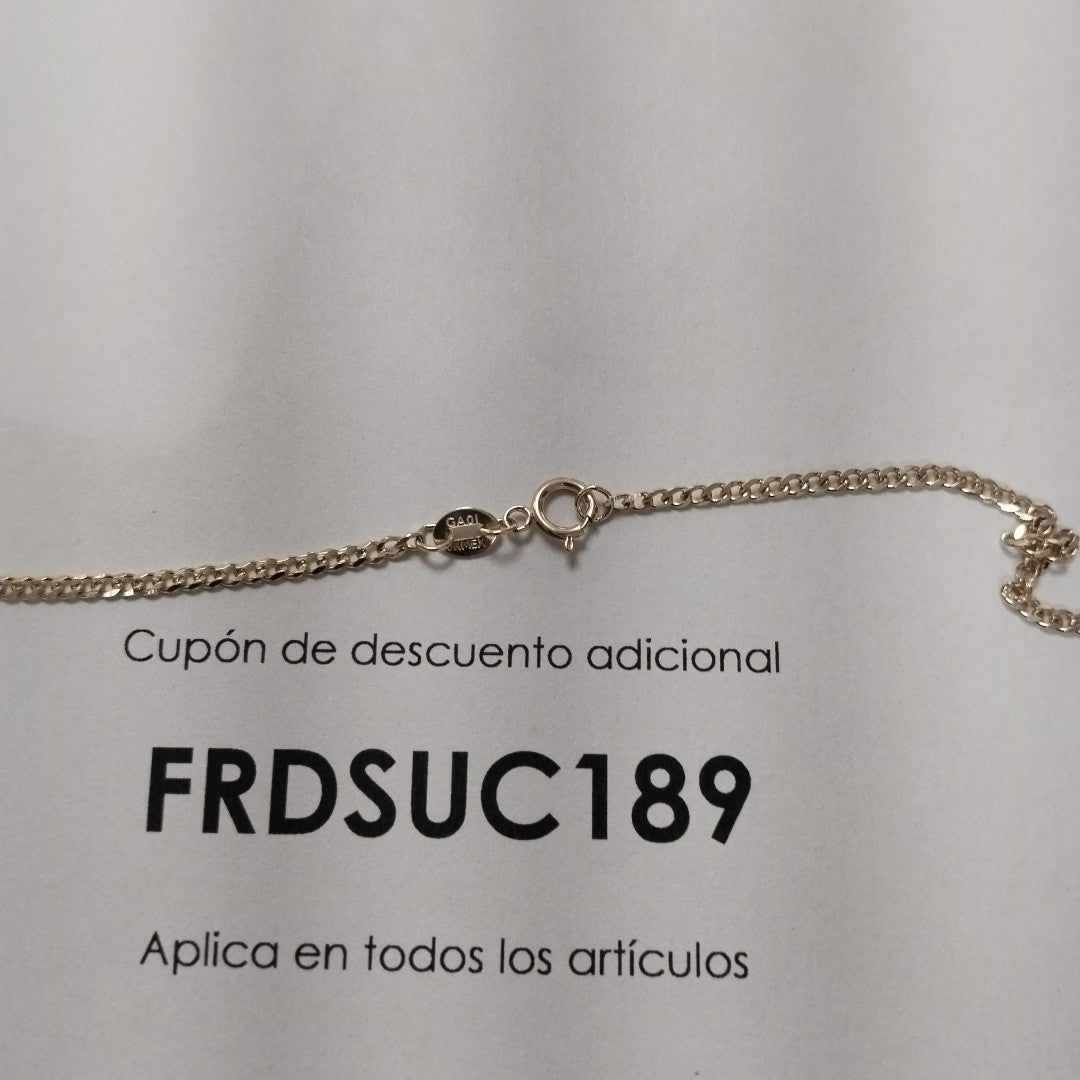 CADENAS TEJIDO BARBADA ORO 10K 55 CM 3.9 GR (NUEVO)
