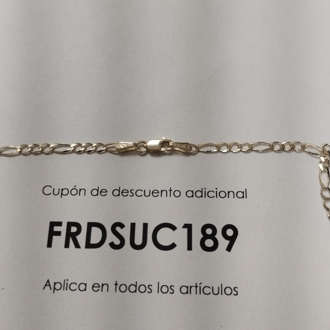 CADENAS TEJIDO 3X1 ORO 10K 50 CM 3.9 GR (NUEVO)