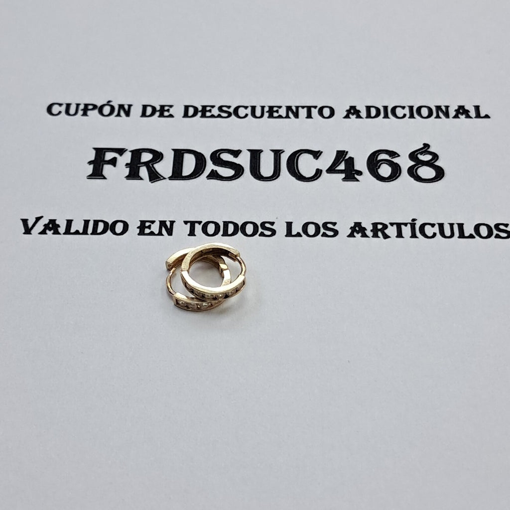 ARRACADAS PAR ORO 14 K 1 GRMS (SEMINUEVO)