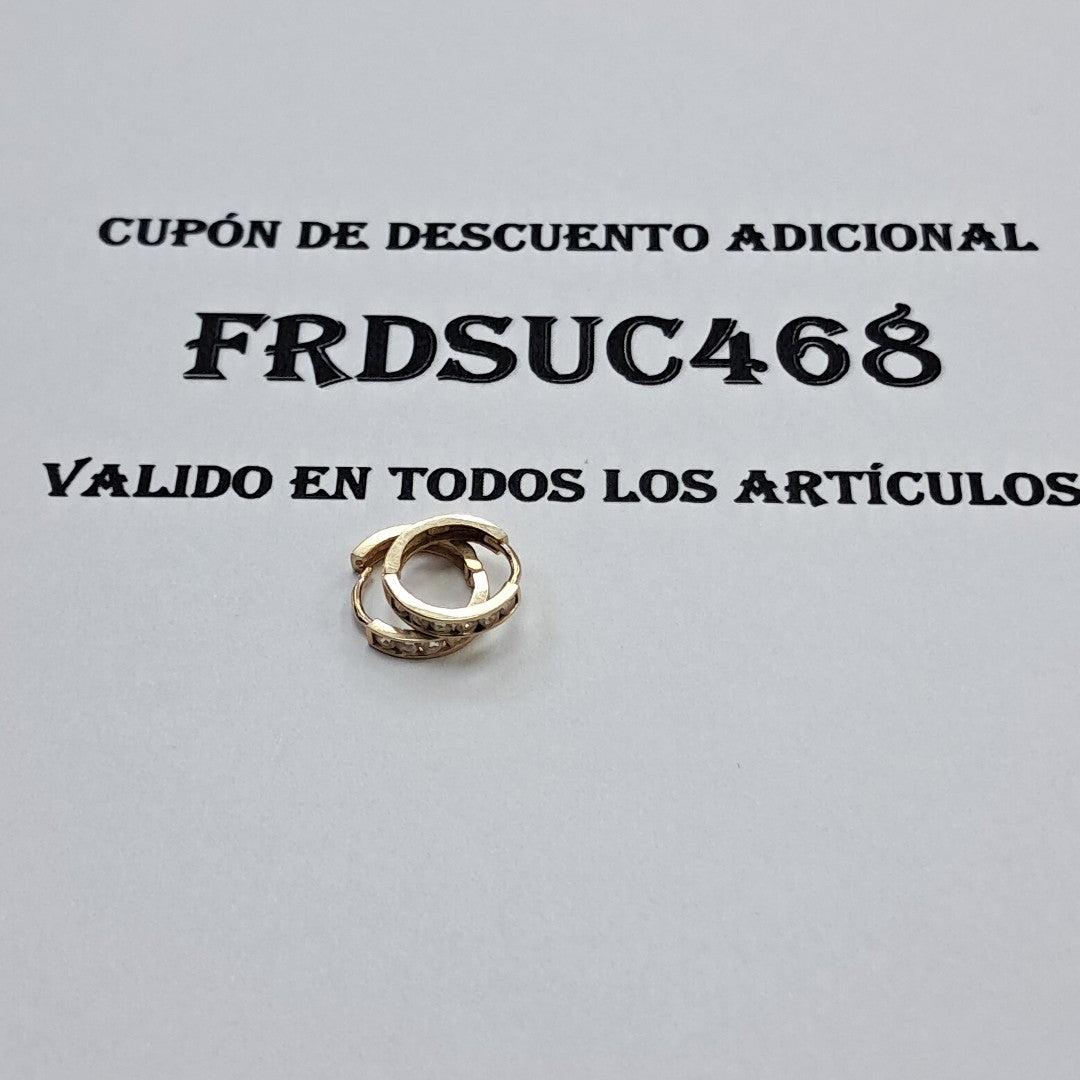 ARRACADAS PAR ORO 14 K 1 GRMS (SEMINUEVO)