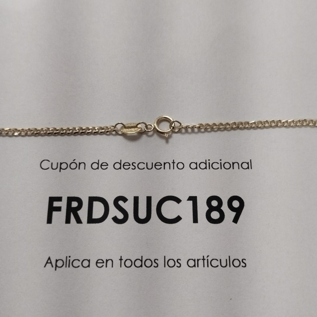CADENAS TEJIDO BARBADA ORO 10K 55 CM 3.8 GR (NUEVO)