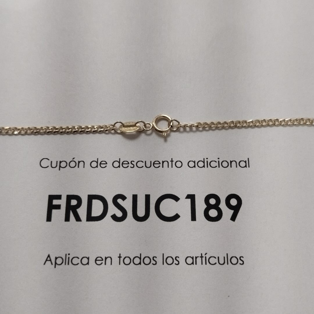 CADENAS TEJIDO BARBADA ORO 10K 55 CM 3.8 GR (NUEVO)