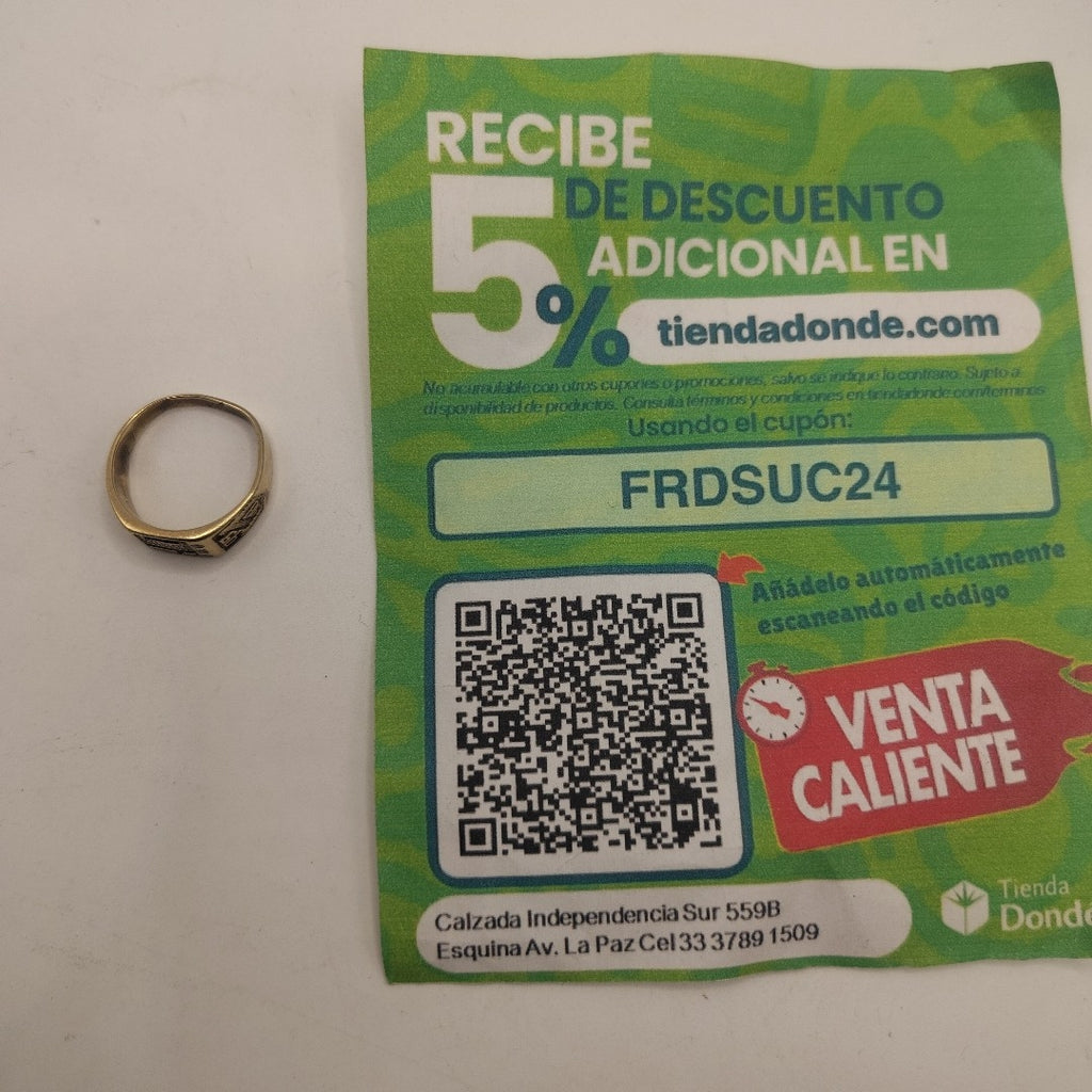 ANILLO DE GRADUACIÓN ORO 10 K 3.5 GRMS (SEMINUEVO)