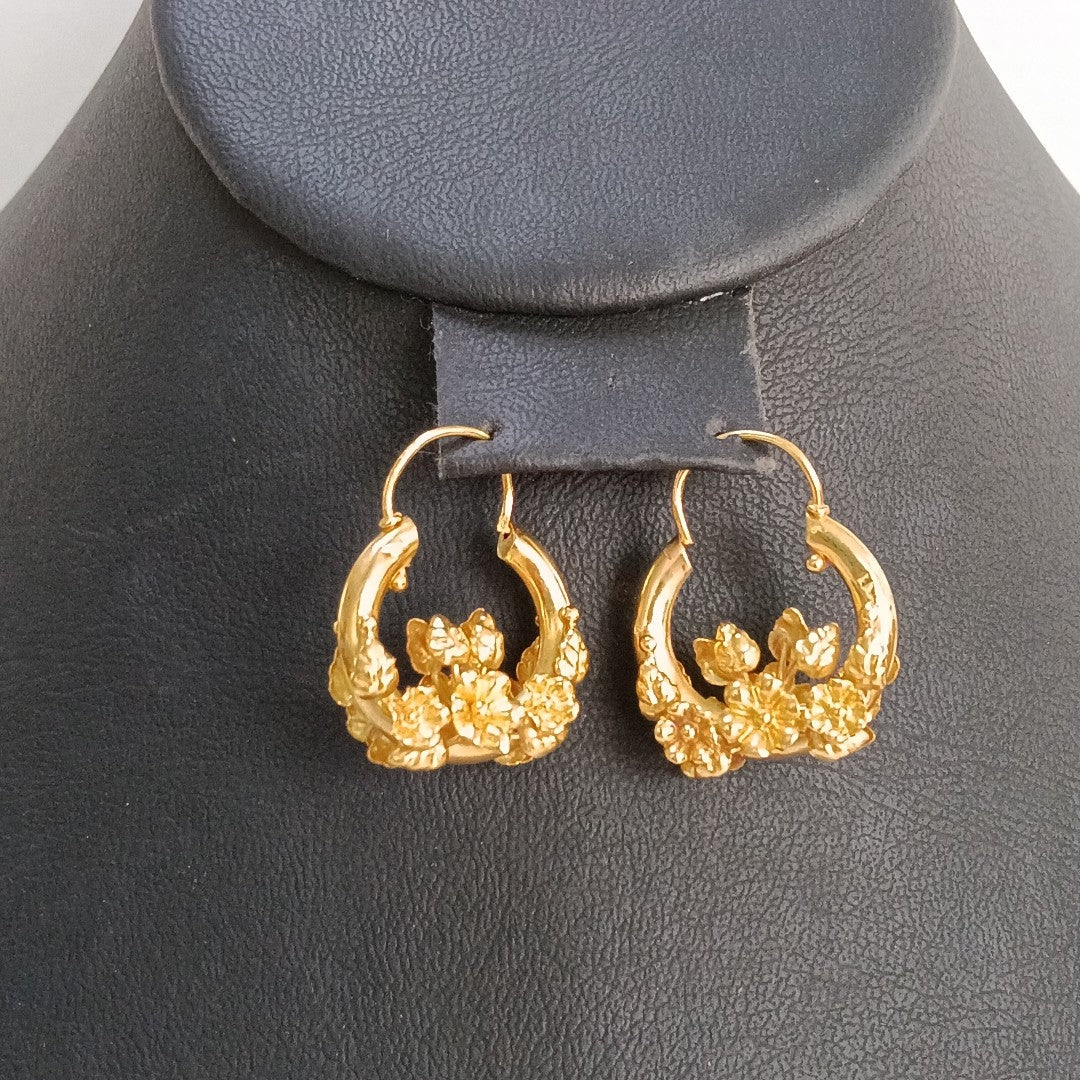 ARRACADAS PAR ORO 14 K 5 GRMS (SEMINUEVO)
