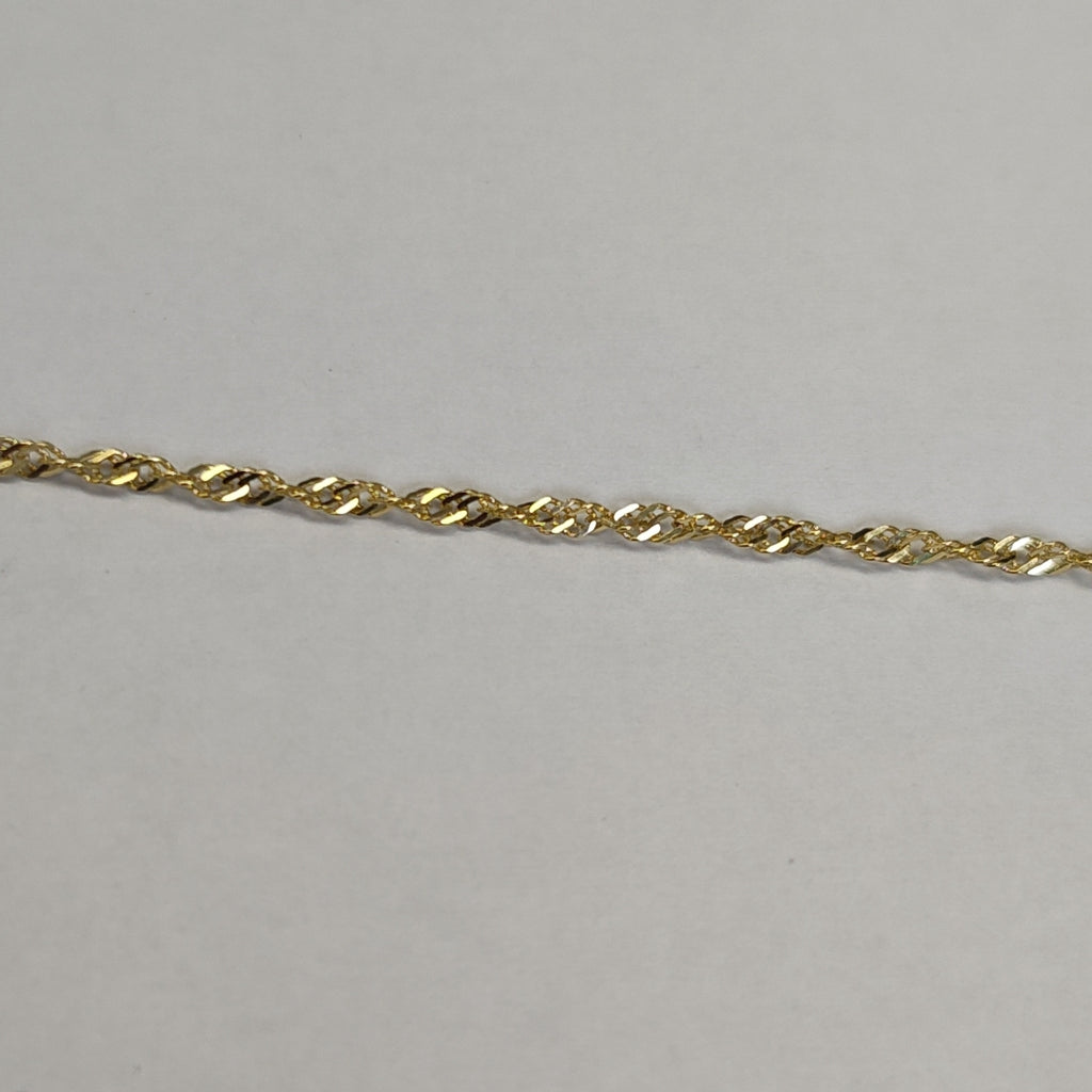CADENAS TEJIDO MEDIO TZL ORO 14K 55 CM 3.1 GR (NUEVO)