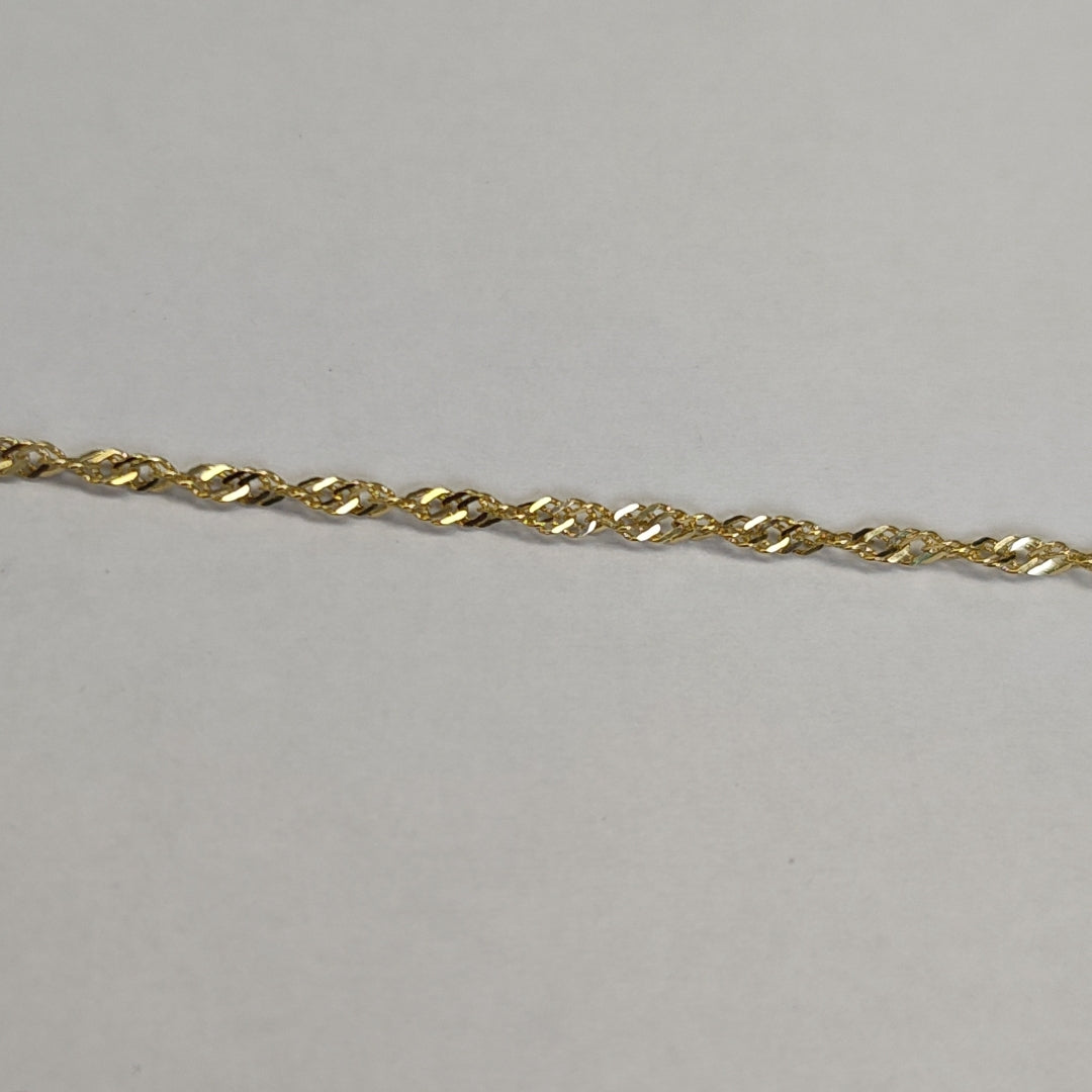 CADENAS TEJIDO MEDIO TZL ORO 14K 55 CM 3.1 GR (NUEVO)