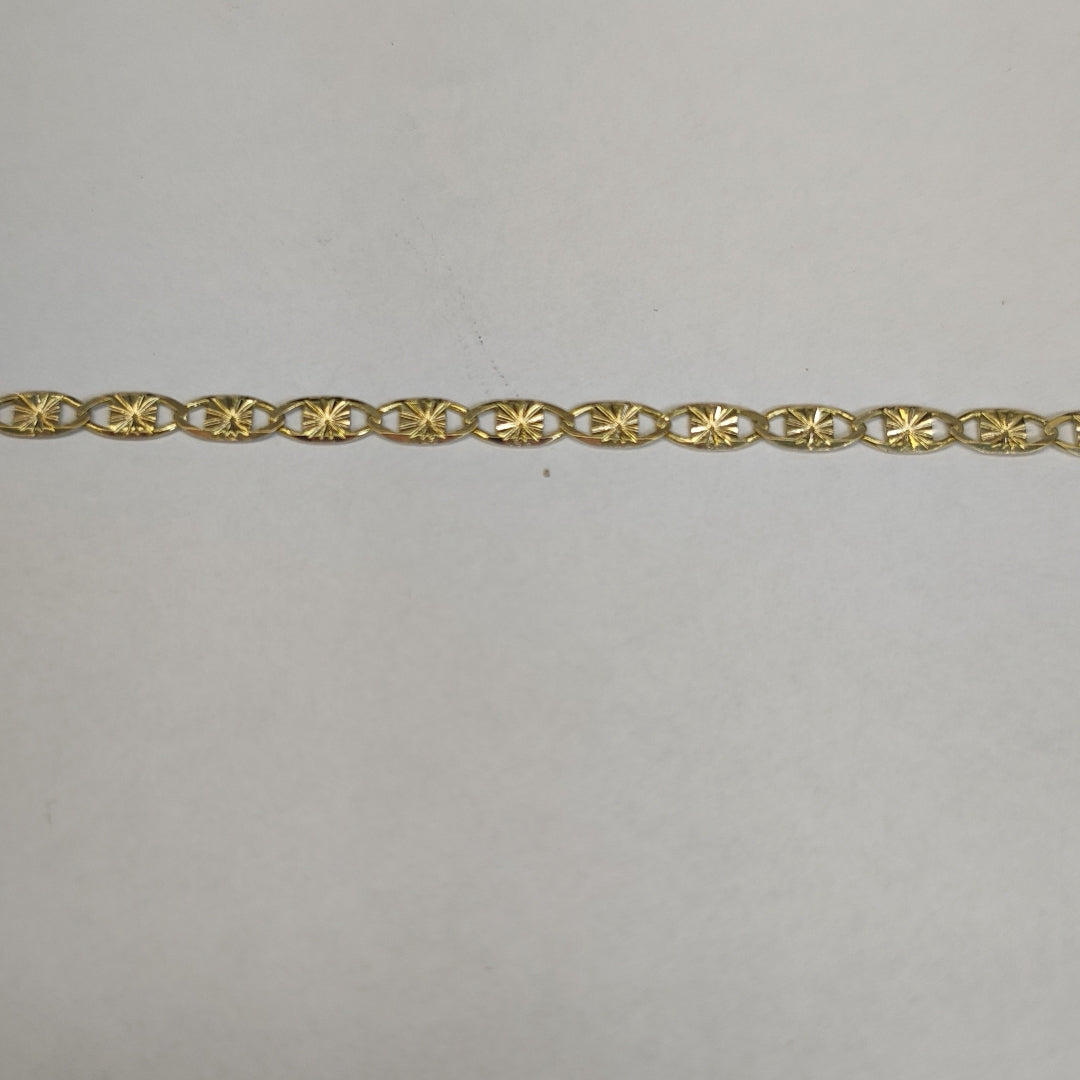 CADENAS TEJIDO GUCHI ORO 14K 55 CM 7.1 GR (NUEVO)