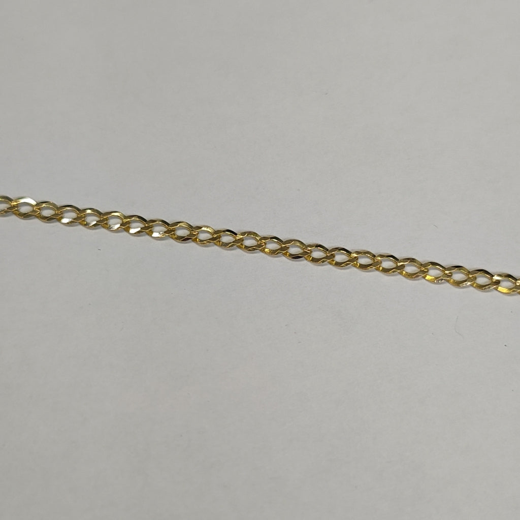 CADENAS TEJIDO BARBADA ORO 14K 60 CM 5.4 GR (NUEVO)