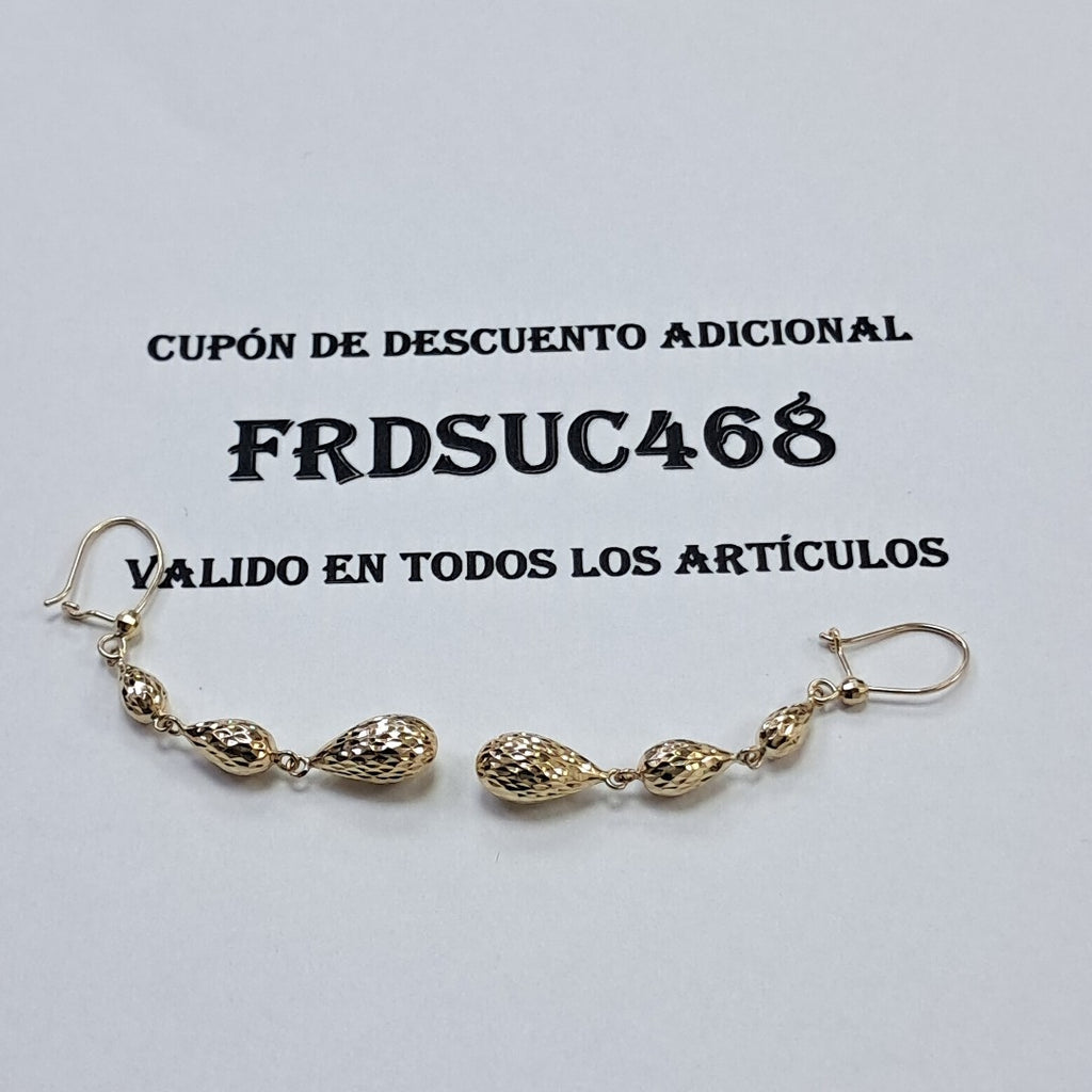 ARETES PAR ORO 14 K 2.4 GRMS (SEMINUEVO)