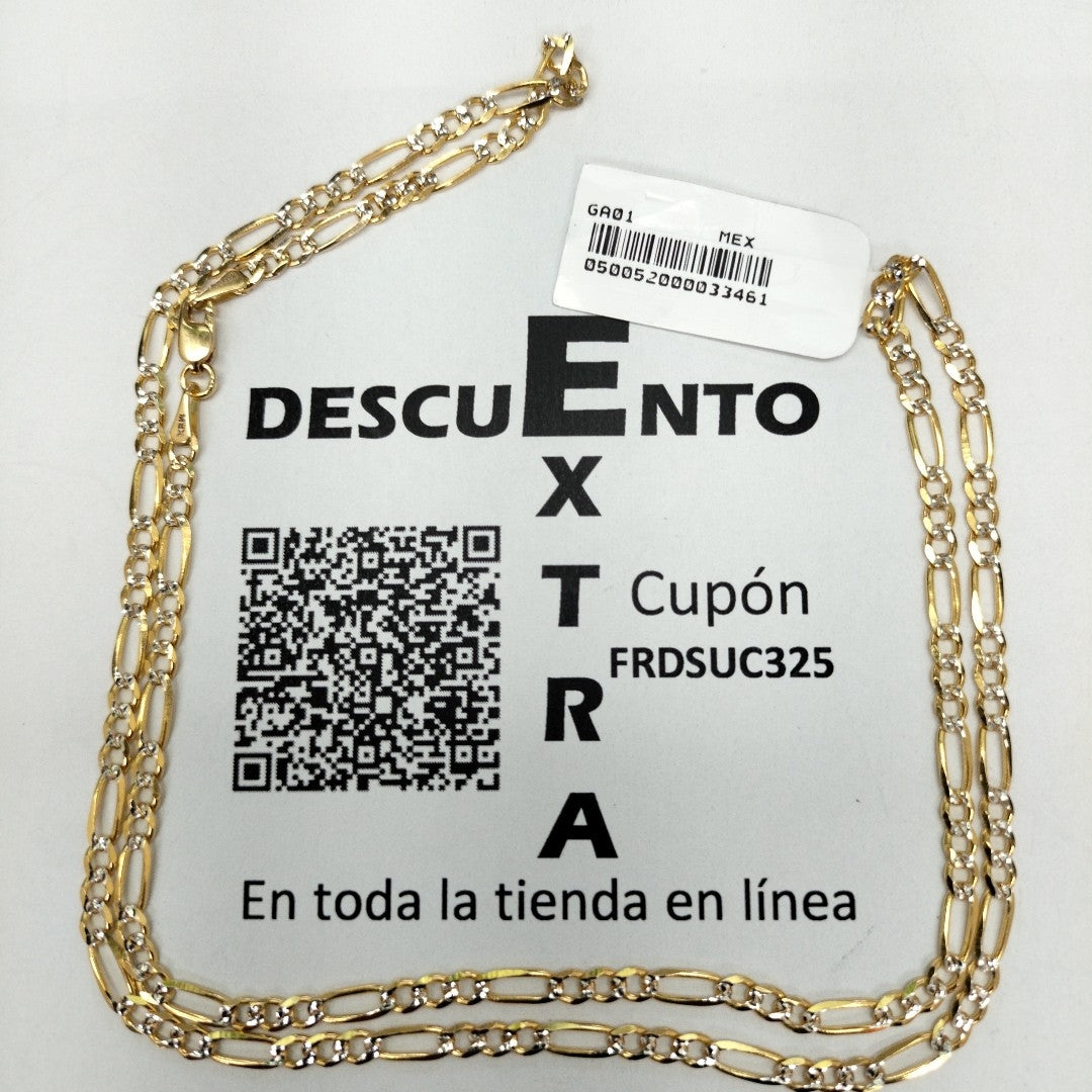 CADENAS 3X1 DIAMANTADA ORO 14K 55 CM 8.4 GR (NUEVO)