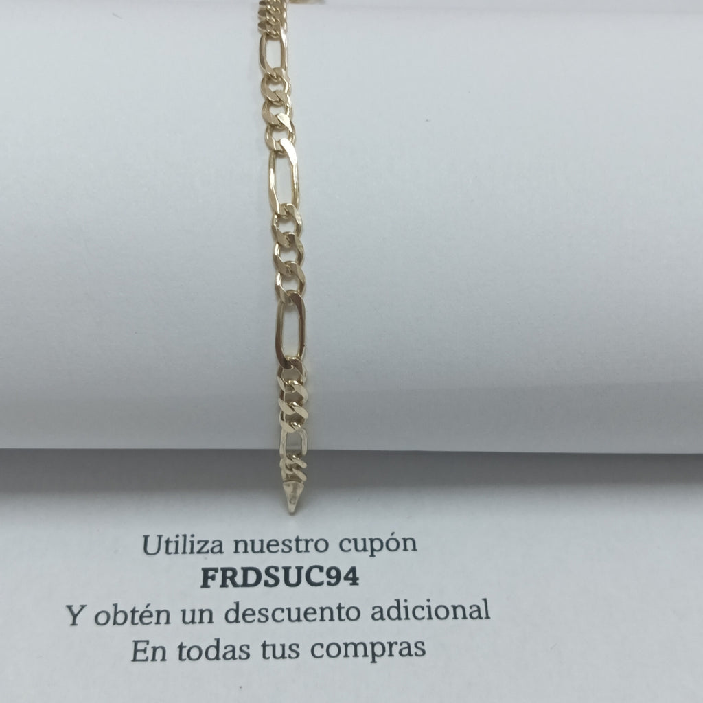 PULSERAS TEJIDO 3X1 ORO 14K 18 CM 2.9 GR (NUEVO)