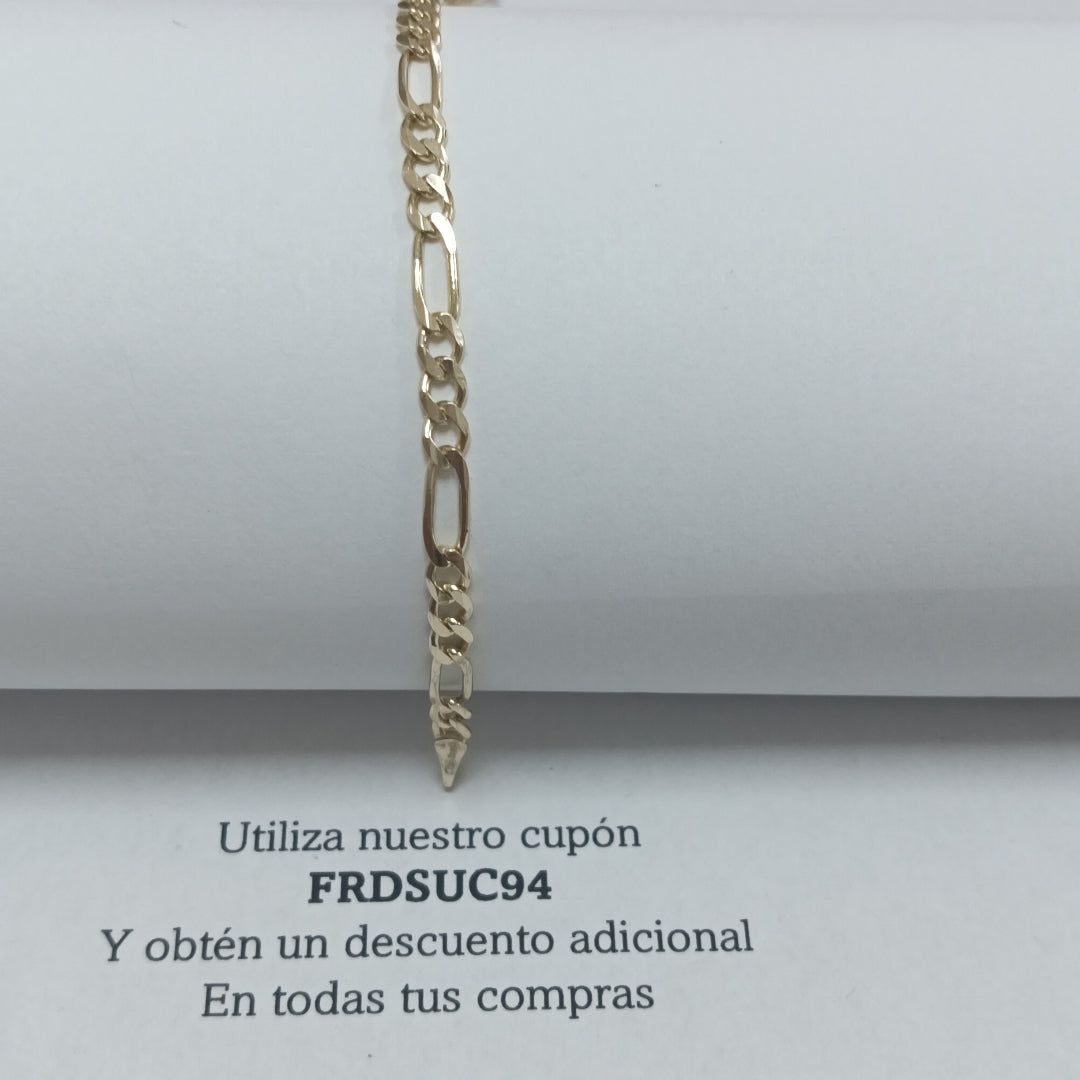 PULSERAS TEJIDO 3X1 ORO 14K 18 CM 2.9 GR (NUEVO)