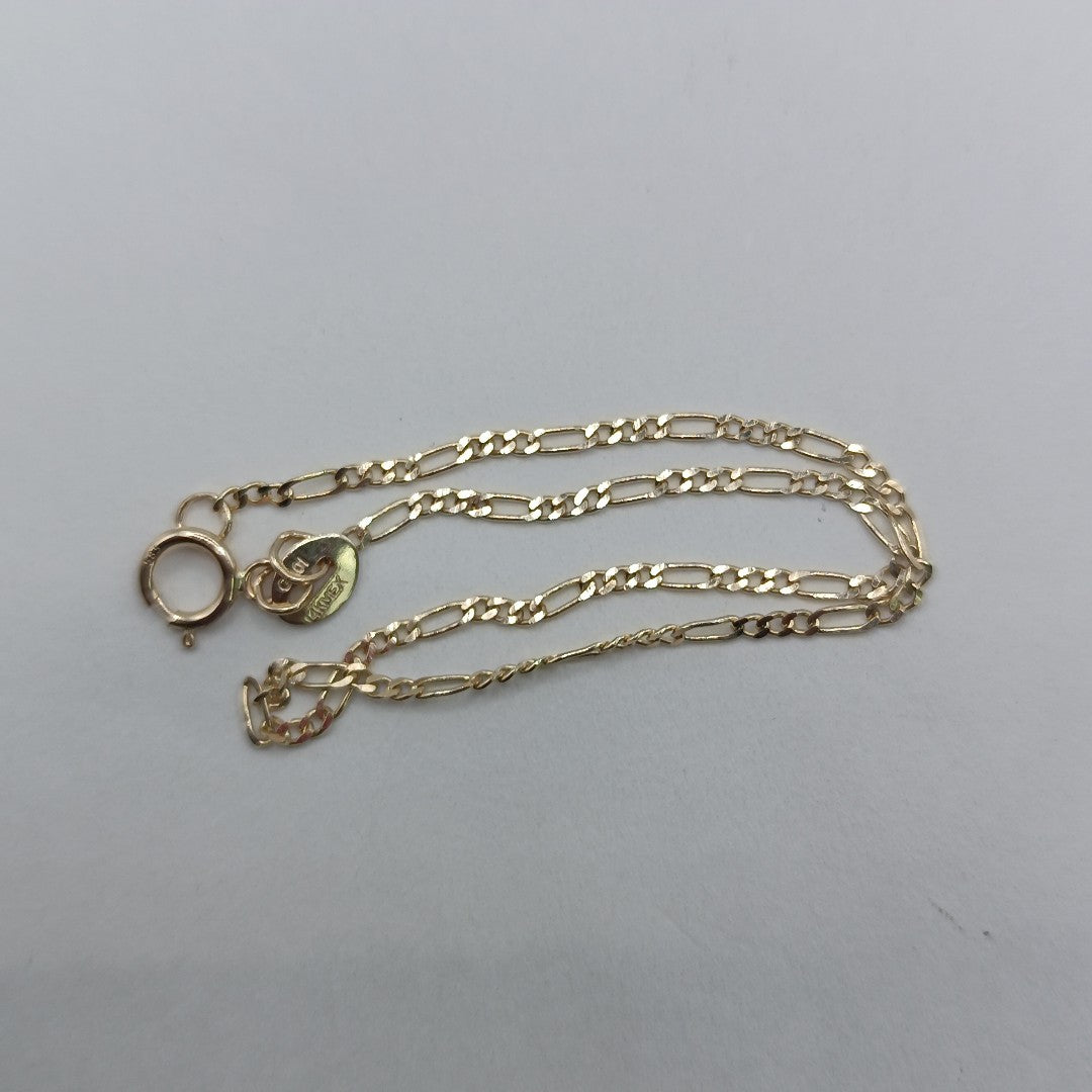 PULSERAS TEJIDO 3X1 ORO 14K 16 CM 0.9 GR (NUEVO)