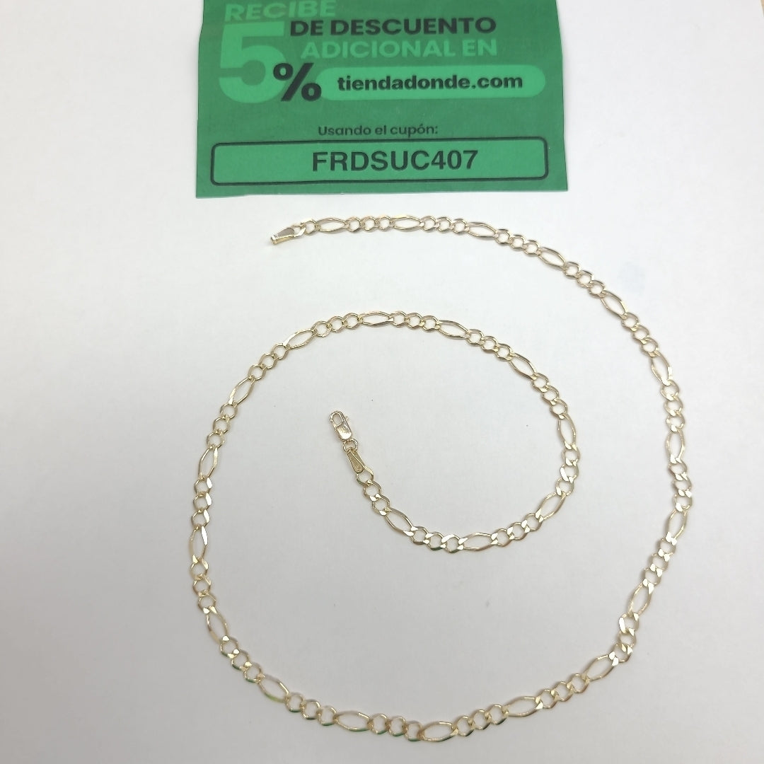 CADENAS TEJIDO 3X1 ORO 10K 50 CM 6.4 GR (NUEVO)