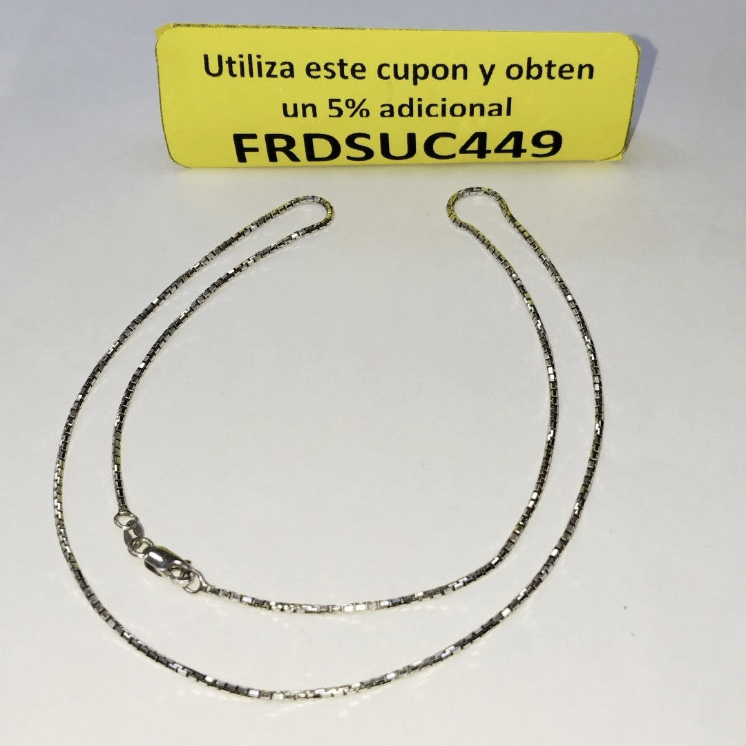 CADENA ORO, ORO BLANCO 14 K 4.5 GRMS (SEMINUEVO)