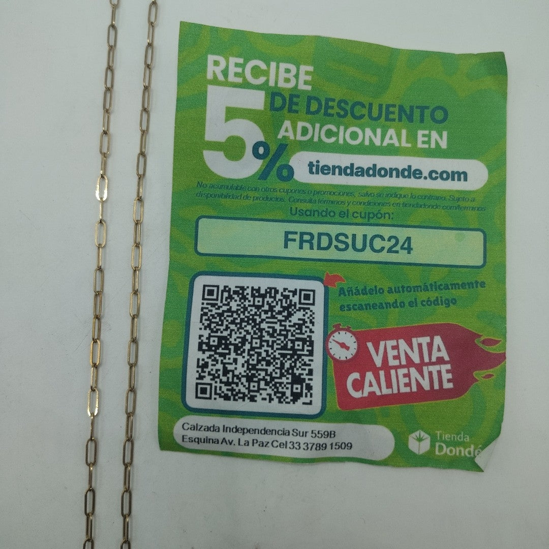 CADENA ORO 10 K 4.5 GRMS (SEMINUEVO)