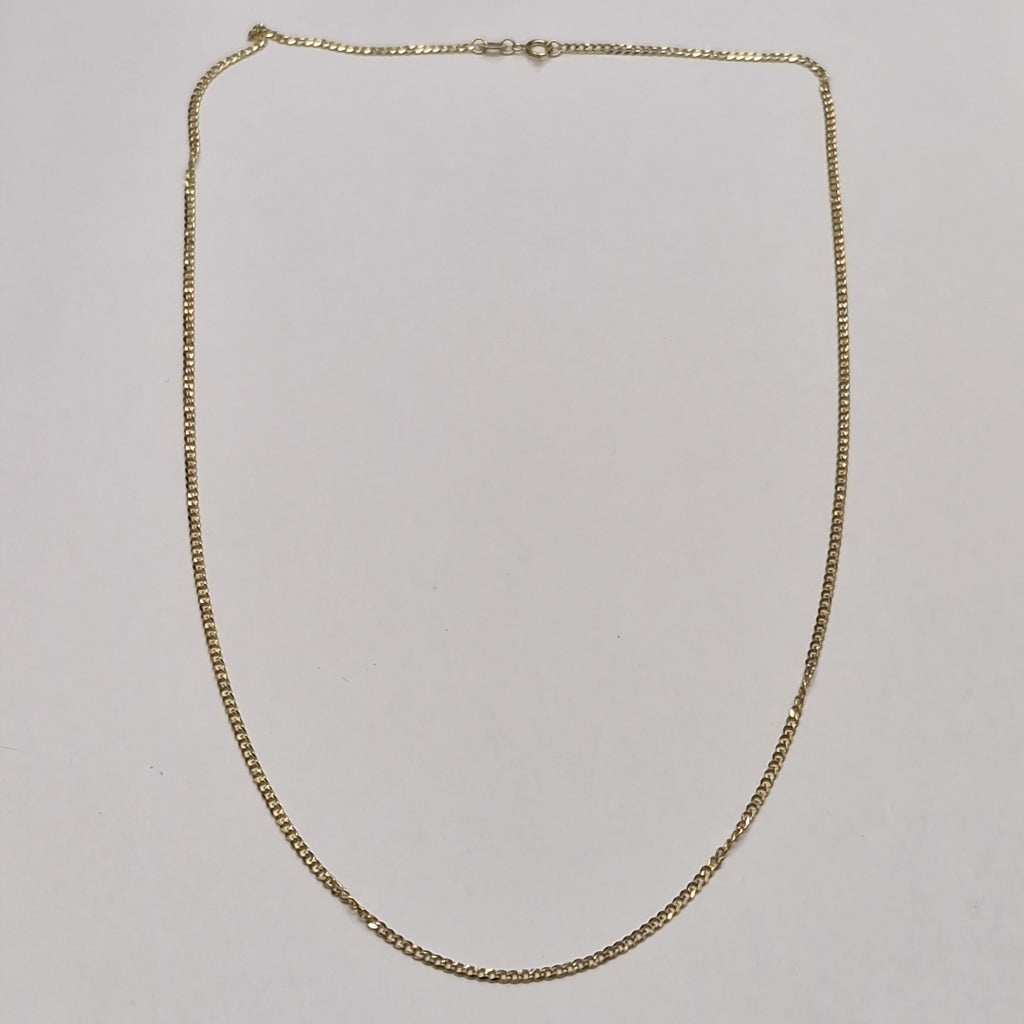 CADENAS TEJIDO BARBADA ORO 10K 55 CM 3.8 GR (NUEVO)